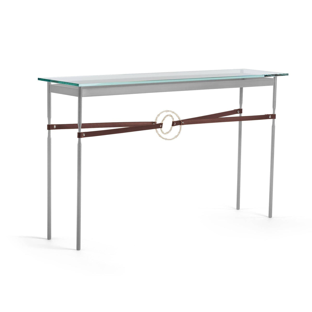 Hubbardton Forge - Equus Brown Leather Console Table - 750118-82-84-LB-VA0714 | Montreal Lighting & Hardware