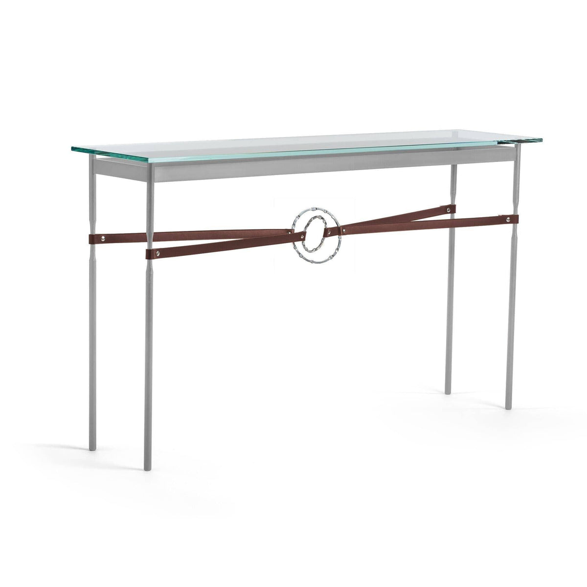 Hubbardton Forge - Equus Brown Leather Console Table - 750118-82-85-LB-VA0714 | Montreal Lighting & Hardware