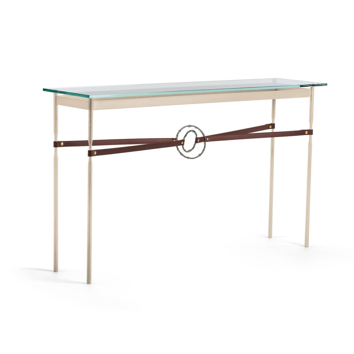 Hubbardton Forge - Equus Brown Leather Console Table - 750118-84-20-LB-VA0714 | Montreal Lighting & Hardware