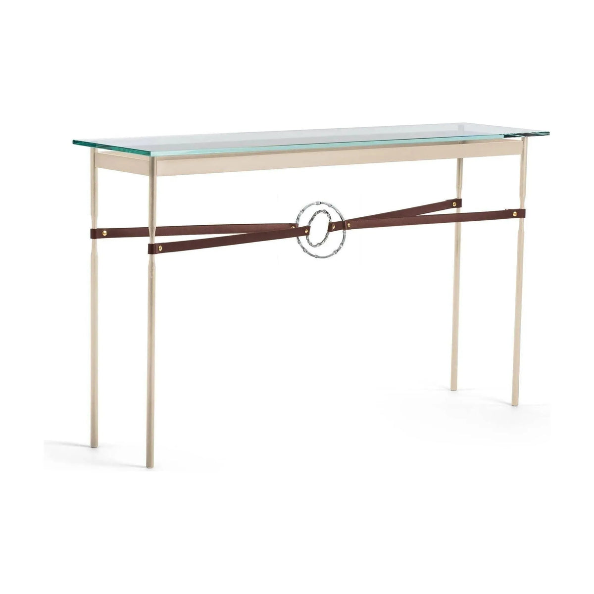 Hubbardton Forge - Equus Brown Leather Console Table - 750118-84-85-LB-VA0714 | Montreal Lighting & Hardware