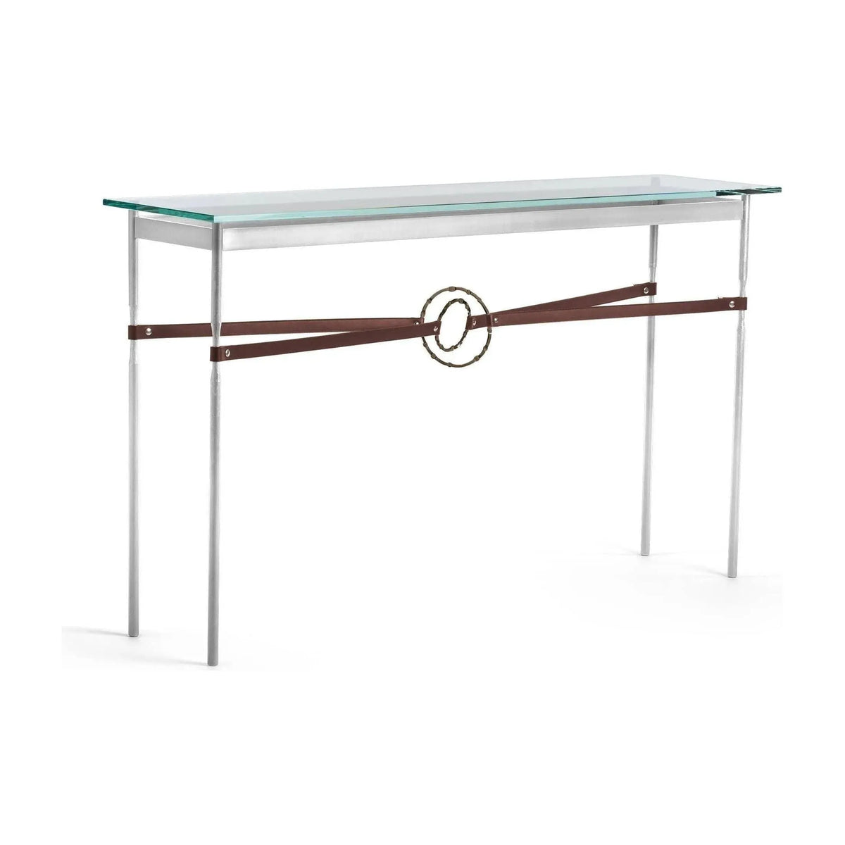 Hubbardton Forge - Equus Brown Leather Console Table - 750118-85-05-LB-VA0714 | Montreal Lighting & Hardware