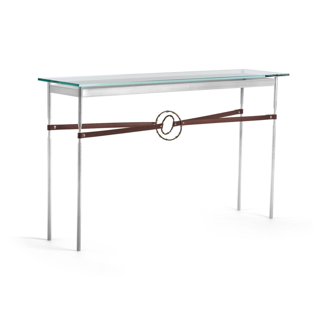 Hubbardton Forge - Equus Brown Leather Console Table - 750118-85-05-LB-VA0714 | Montreal Lighting & Hardware