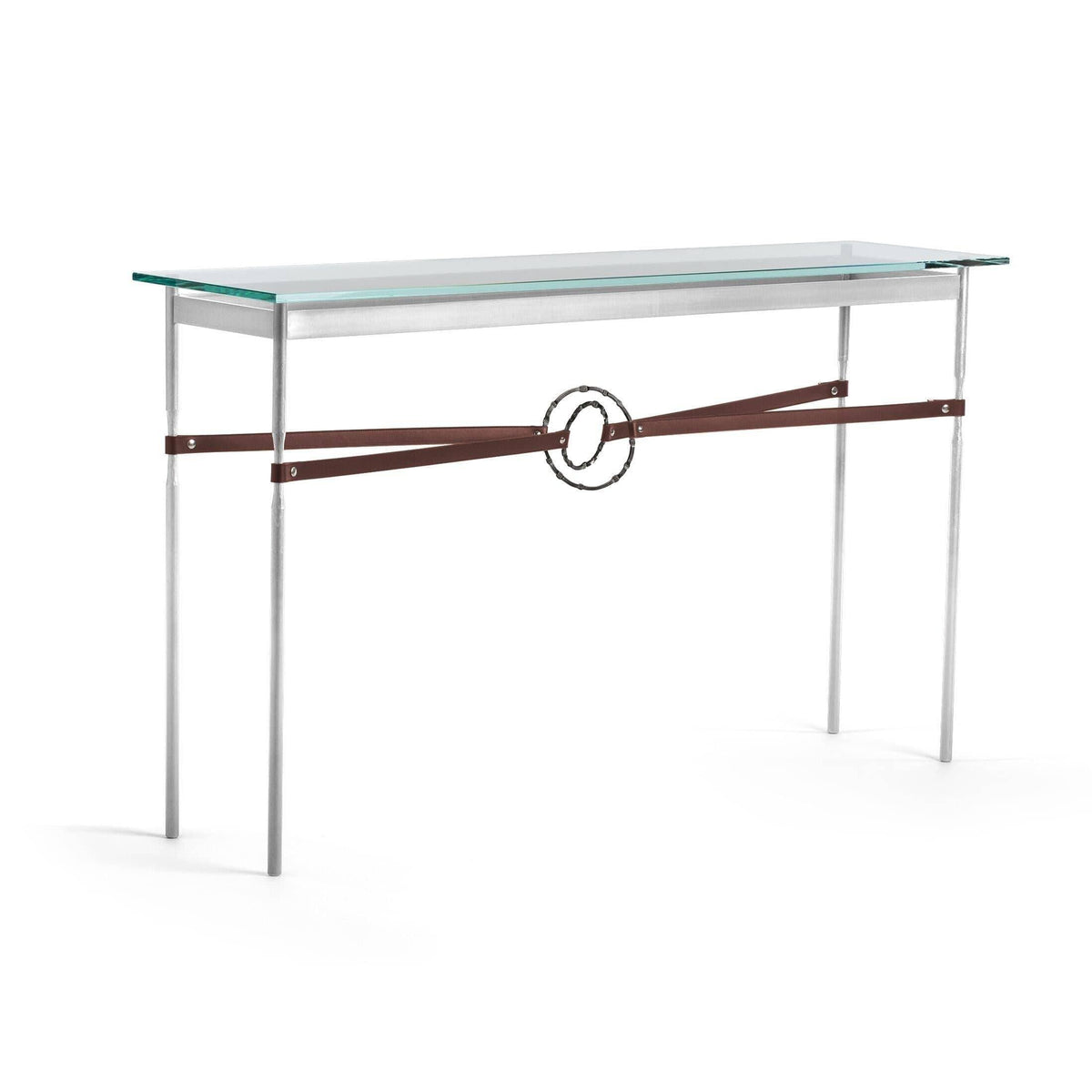 Hubbardton Forge - Equus Brown Leather Console Table - 750118-85-07-LB-VA0714 | Montreal Lighting & Hardware