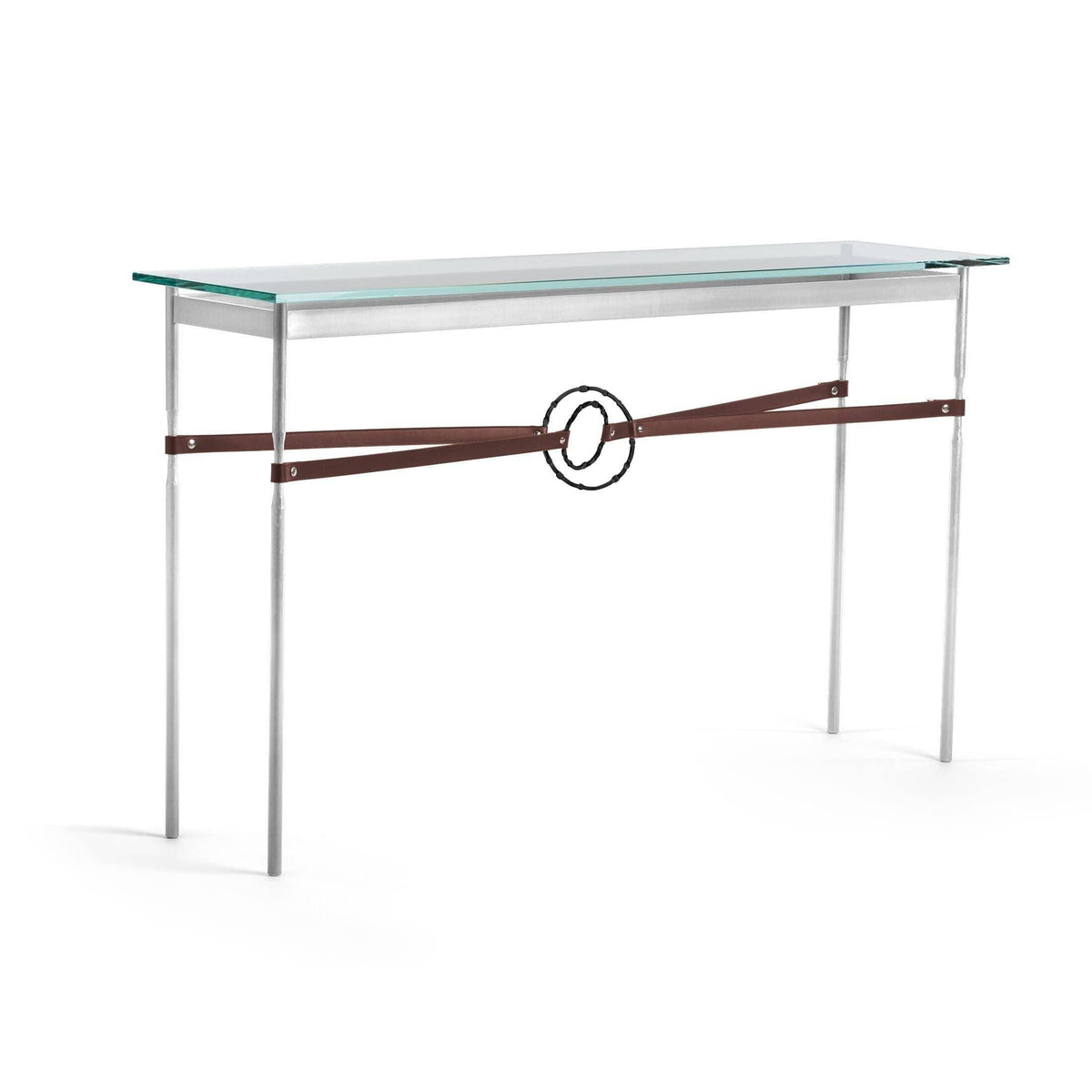 Hubbardton Forge - Equus Brown Leather Console Table - 750118-85-10-LB-VA0714 | Montreal Lighting & Hardware