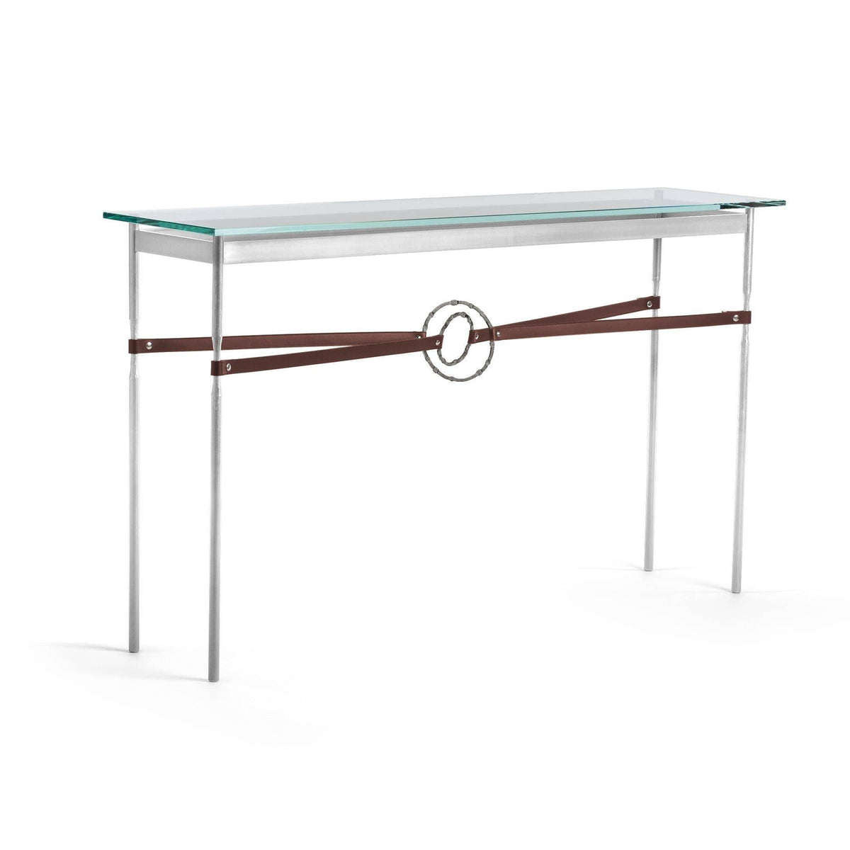 Hubbardton Forge - Equus Brown Leather Console Table - 750118-85-20-LB-VA0714 | Montreal Lighting & Hardware