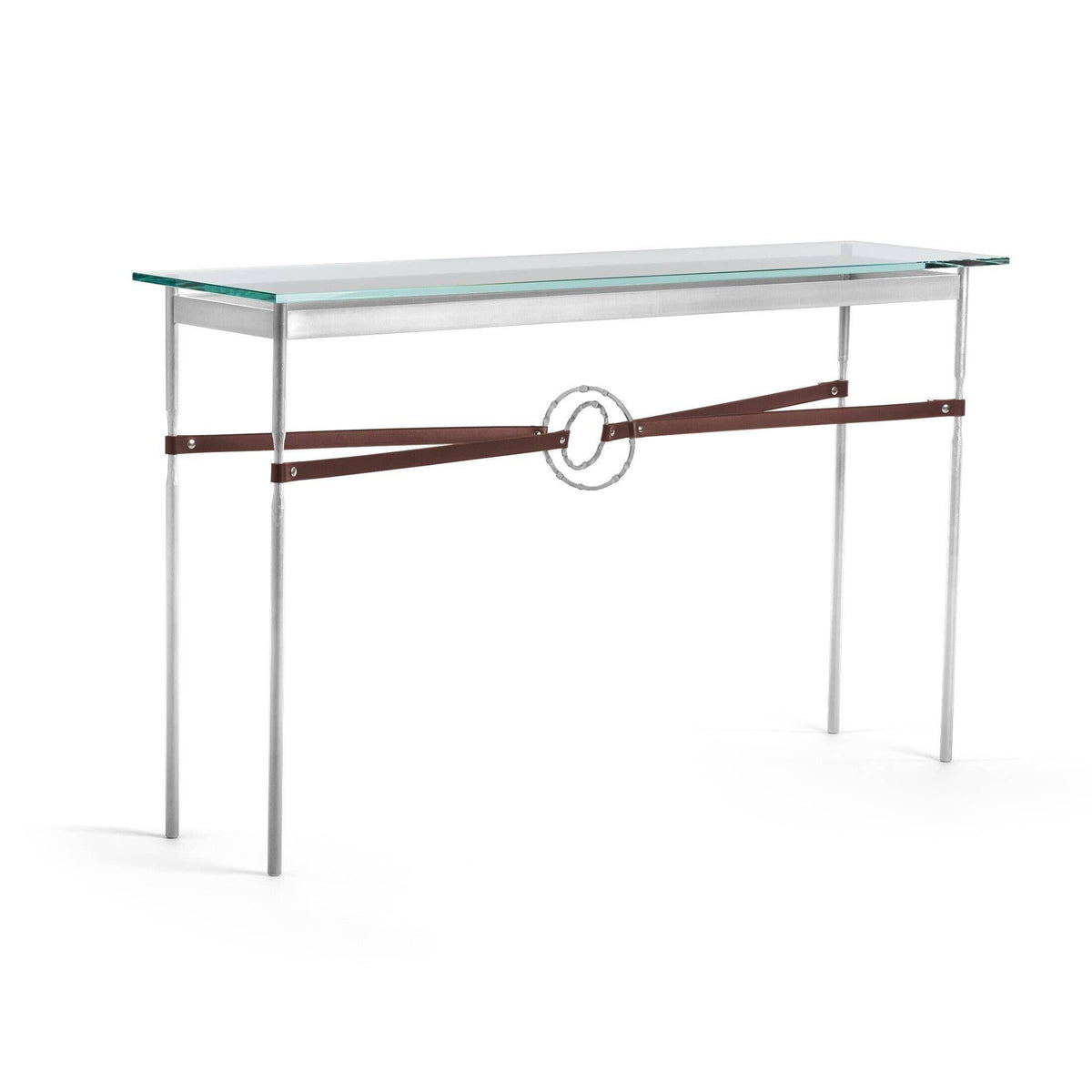 Hubbardton Forge - Equus Brown Leather Console Table - 750118-85-82-LB-VA0714 | Montreal Lighting & Hardware