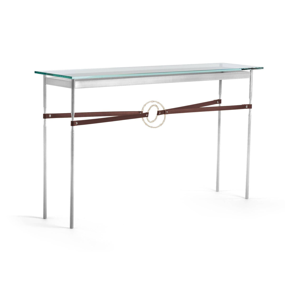 Hubbardton Forge - Equus Brown Leather Console Table - 750118-85-84-LB-VA0714 | Montreal Lighting & Hardware