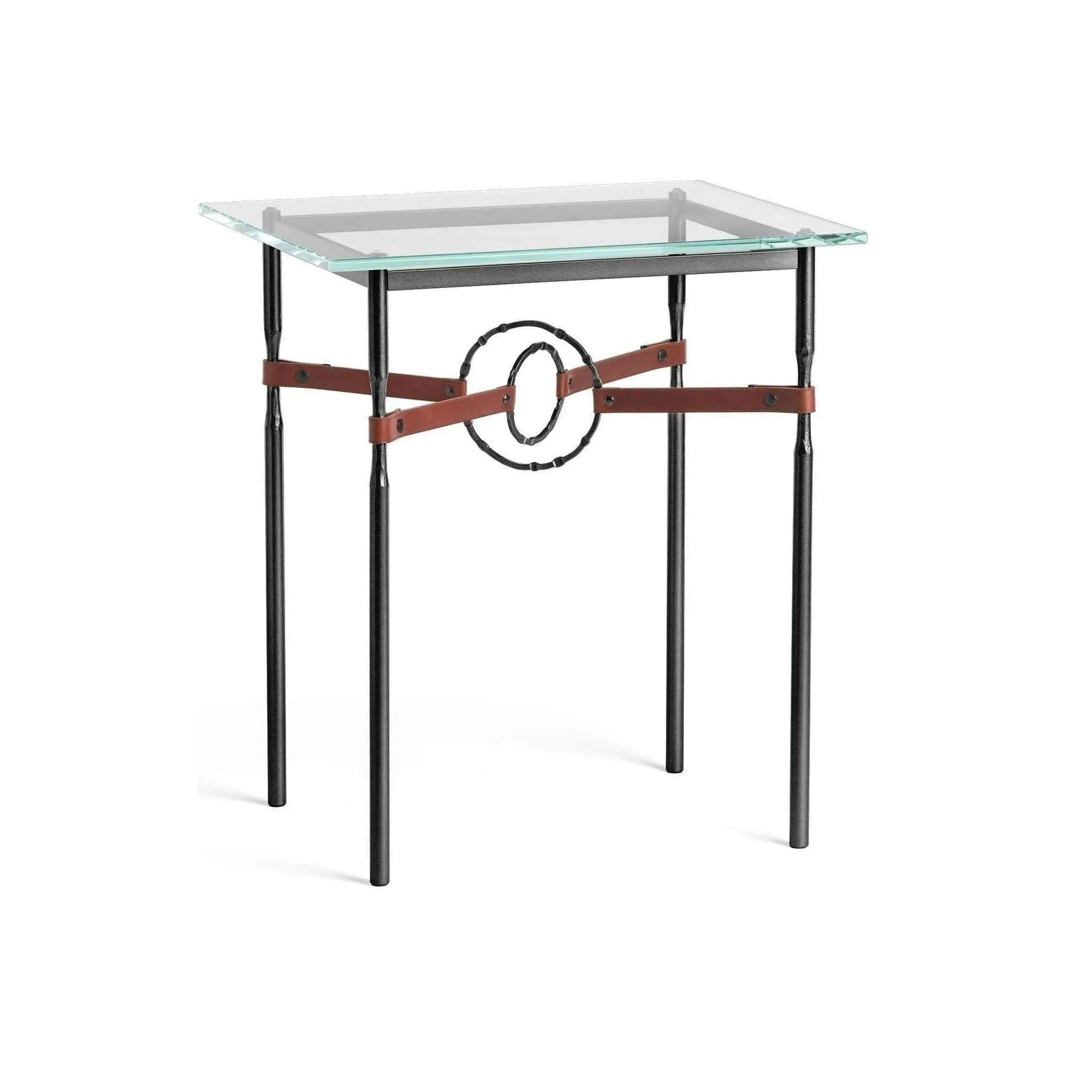 Hubbardton Forge - Equus Brown Leather Side Table - 750116-10-10-LB-VA0717 | Montreal Lighting & Hardware