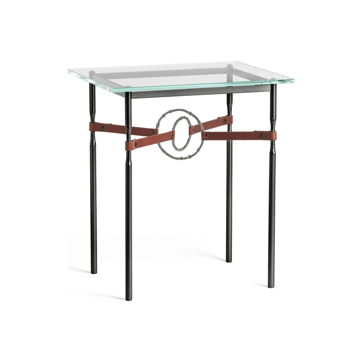 Hubbardton Forge - Equus Brown Leather Side Table - 750116-10-20-LB-VA0717 | Montreal Lighting & Hardware