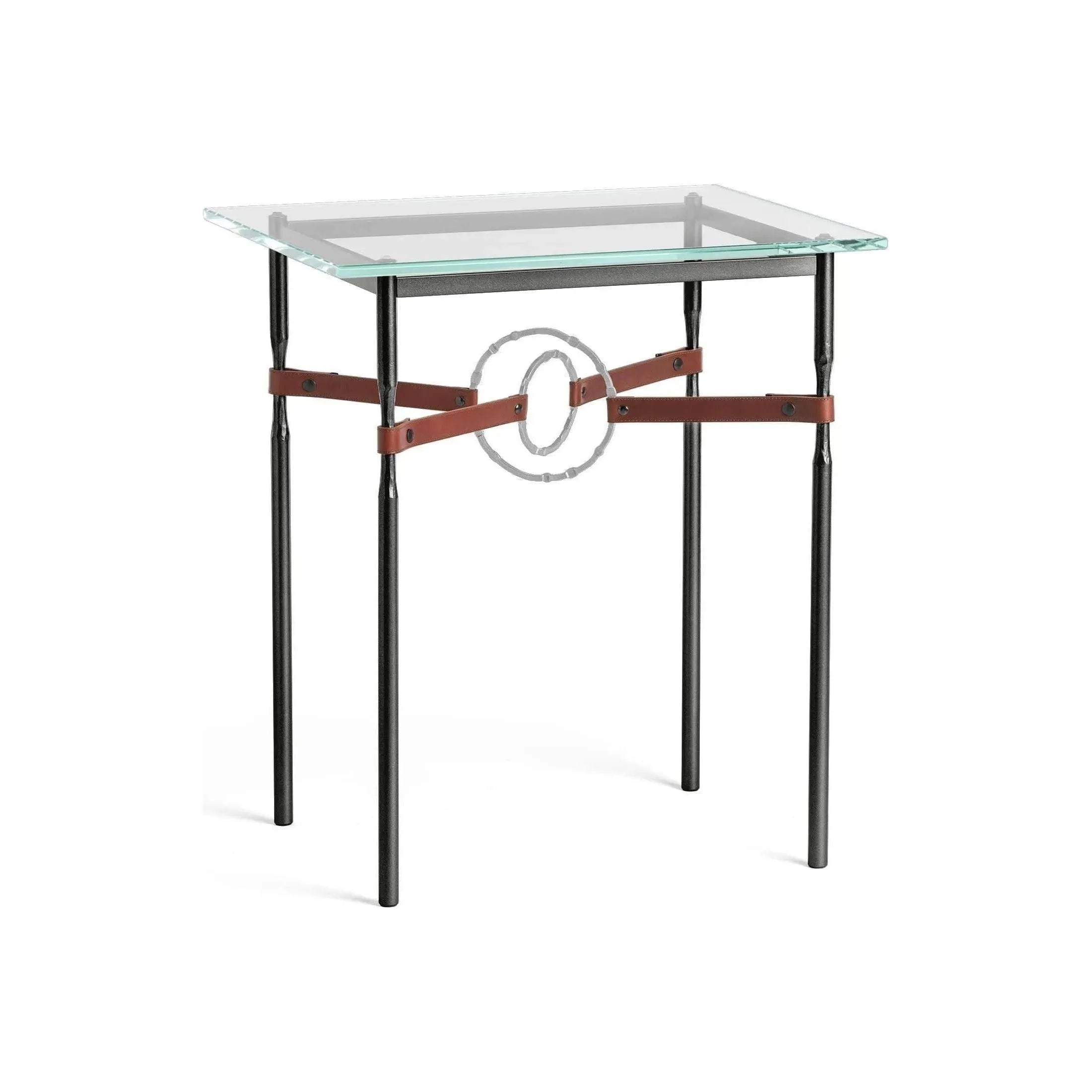 Hubbardton Forge - Equus Brown Leather Side Table - 750116-10-82-LB-VA0717 | Montreal Lighting & Hardware