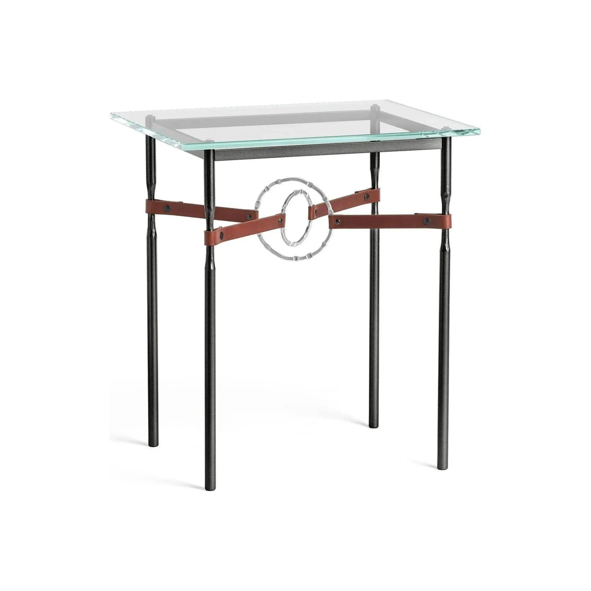 Hubbardton Forge - Equus Brown Leather Side Table - 750116-10-85-LB-VA0717 | Montreal Lighting & Hardware