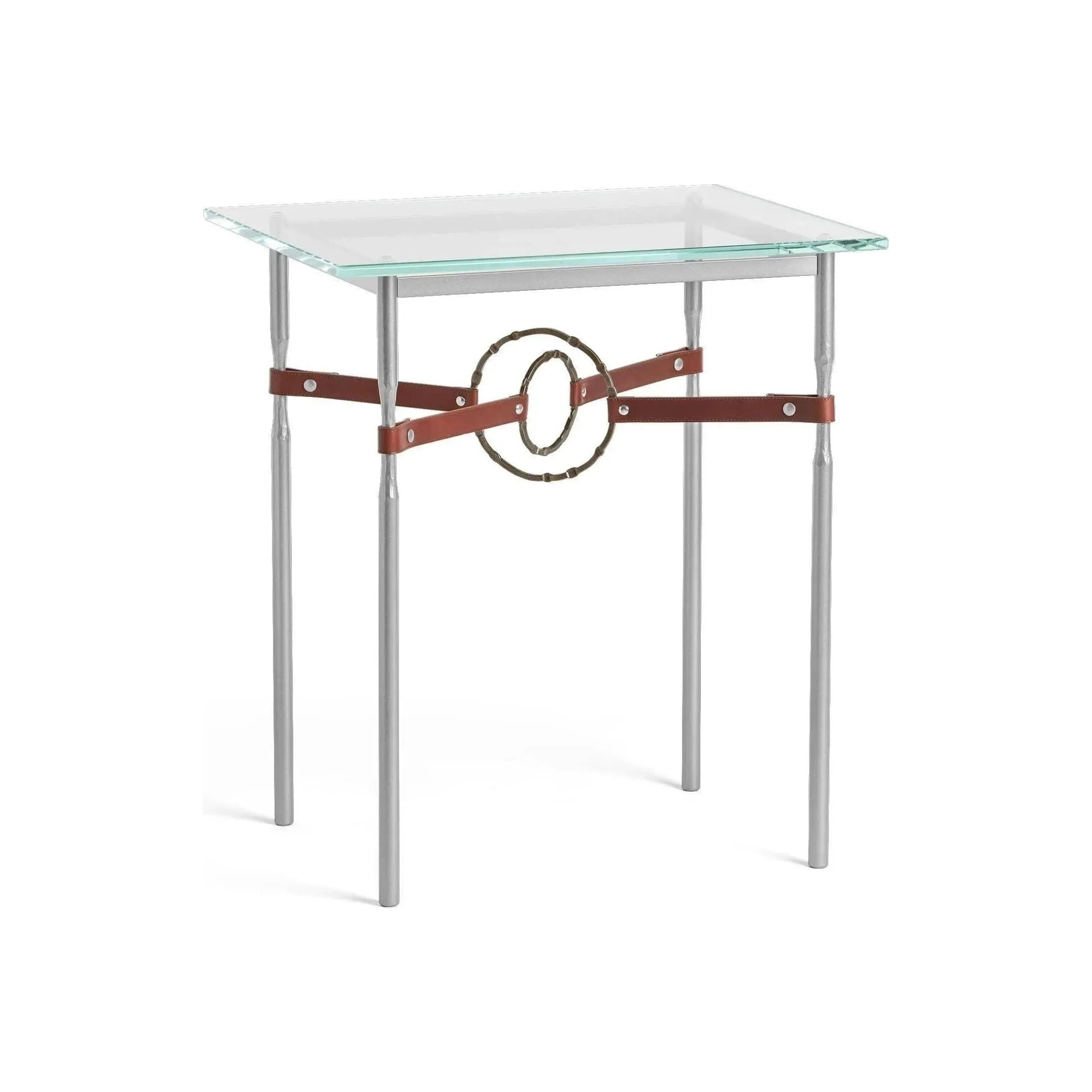 Hubbardton Forge - Equus Brown Leather Side Table - 750116-82-05-LB-VA0717 | Montreal Lighting & Hardware
