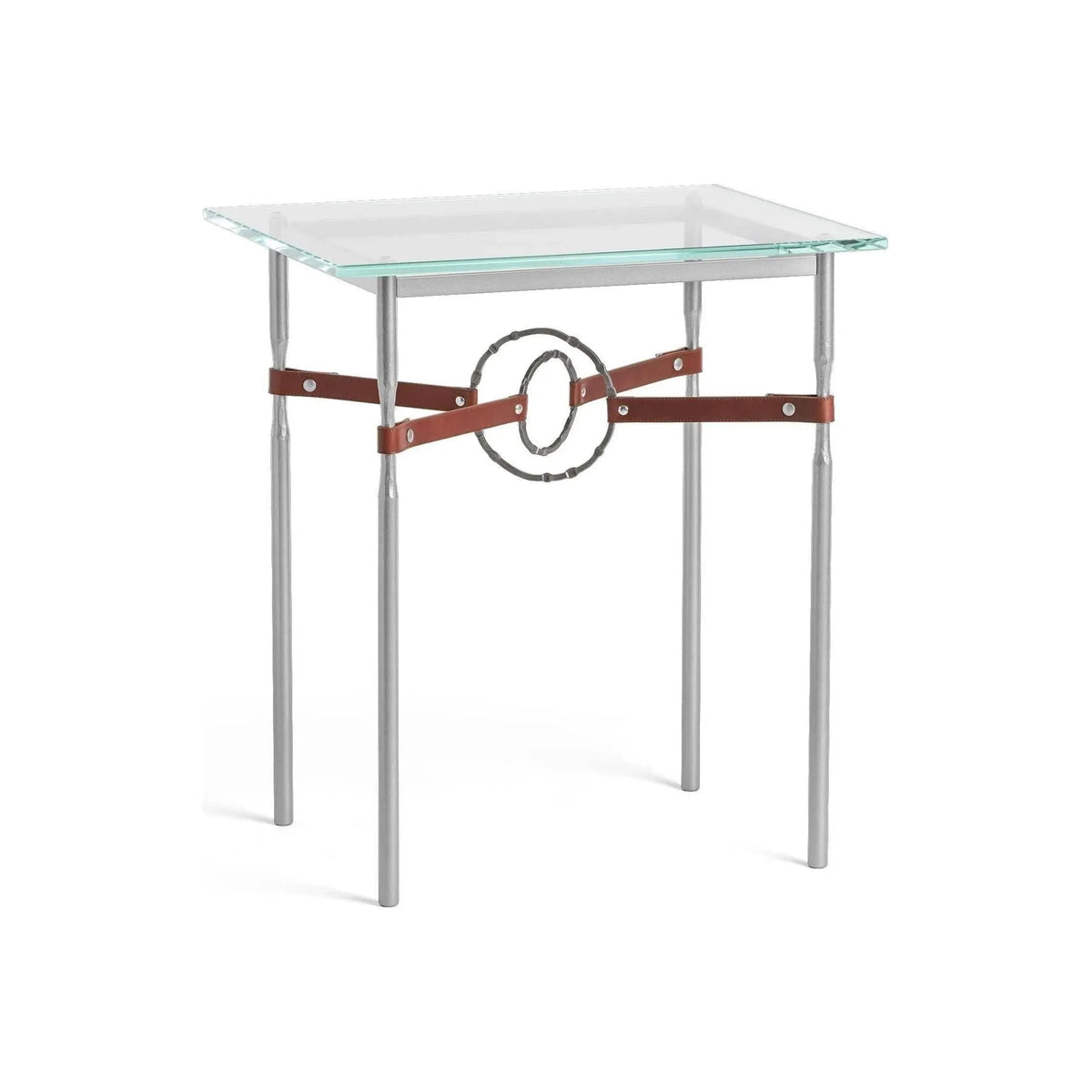 Hubbardton Forge - Equus Brown Leather Side Table - 750116-82-07-LB-VA0717 | Montreal Lighting & Hardware