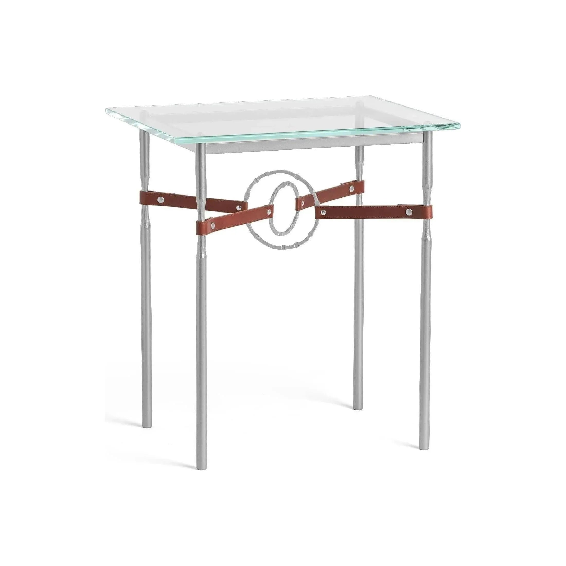 Hubbardton Forge - Equus Brown Leather Side Table - 750116-82-82-LB-VA0717 | Montreal Lighting & Hardware