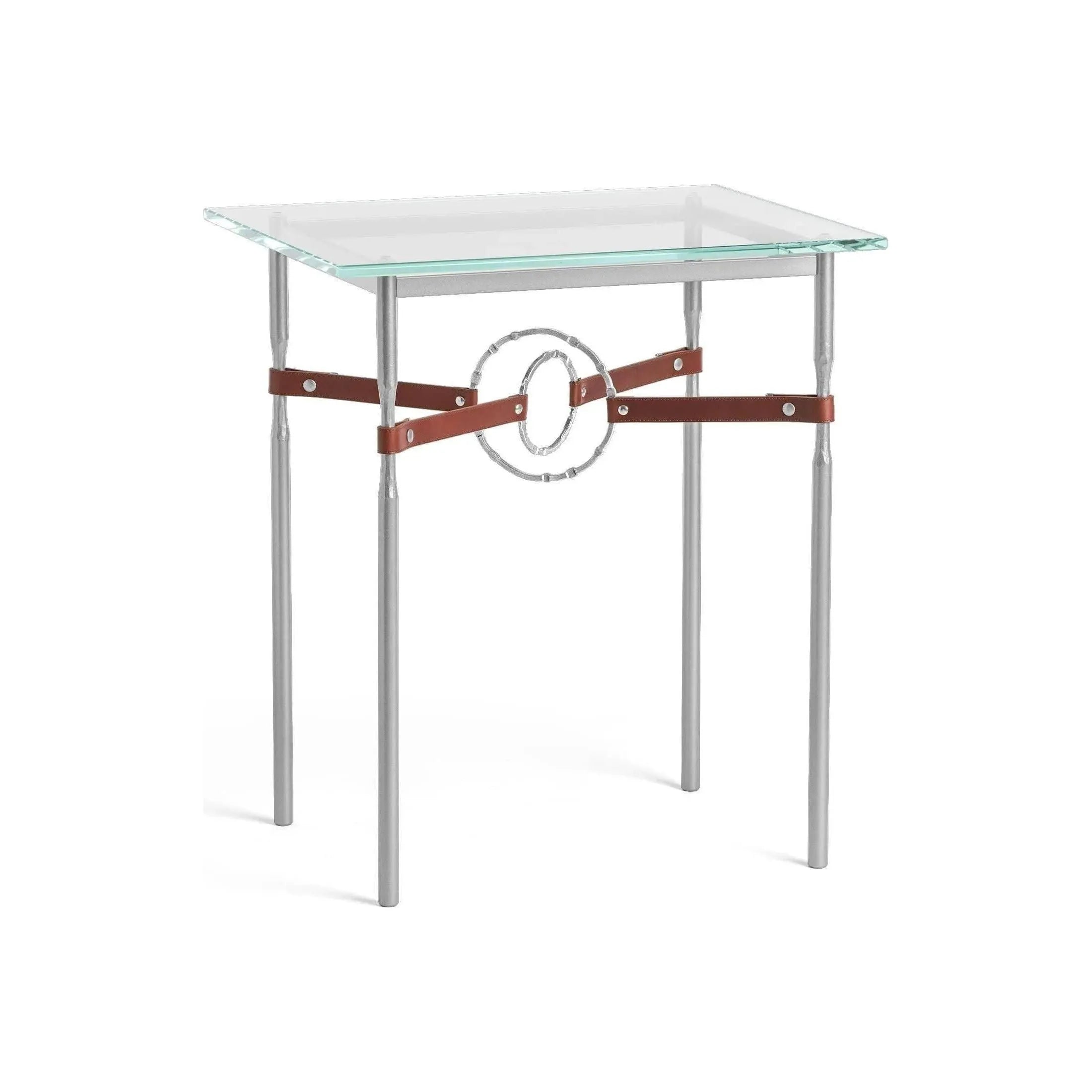 Hubbardton Forge - Equus Brown Leather Side Table - 750116-82-85-LB-VA0717 | Montreal Lighting & Hardware