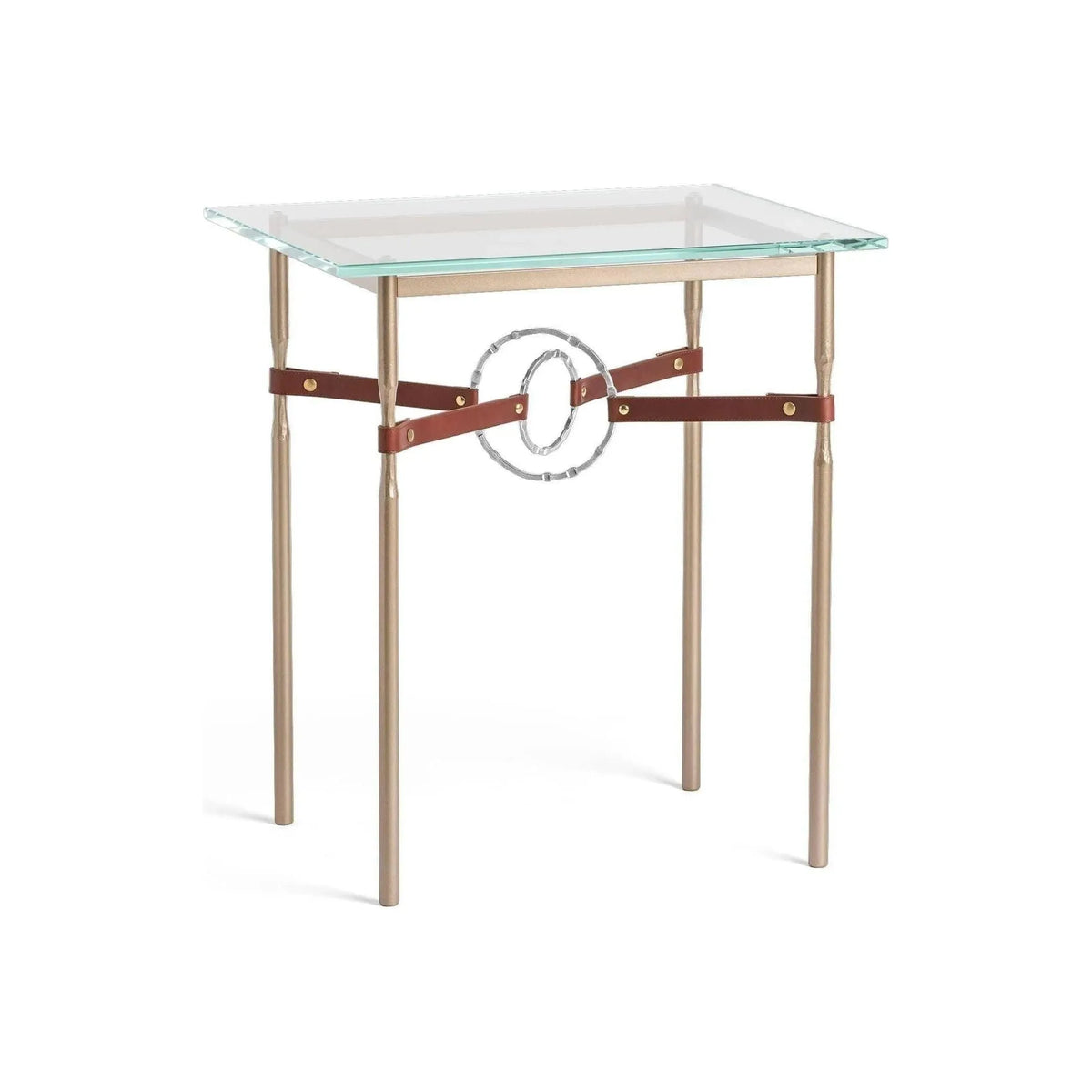 Hubbardton Forge - Equus Brown Leather Side Table - 750116-84-85-LB-VA0717 | Montreal Lighting & Hardware