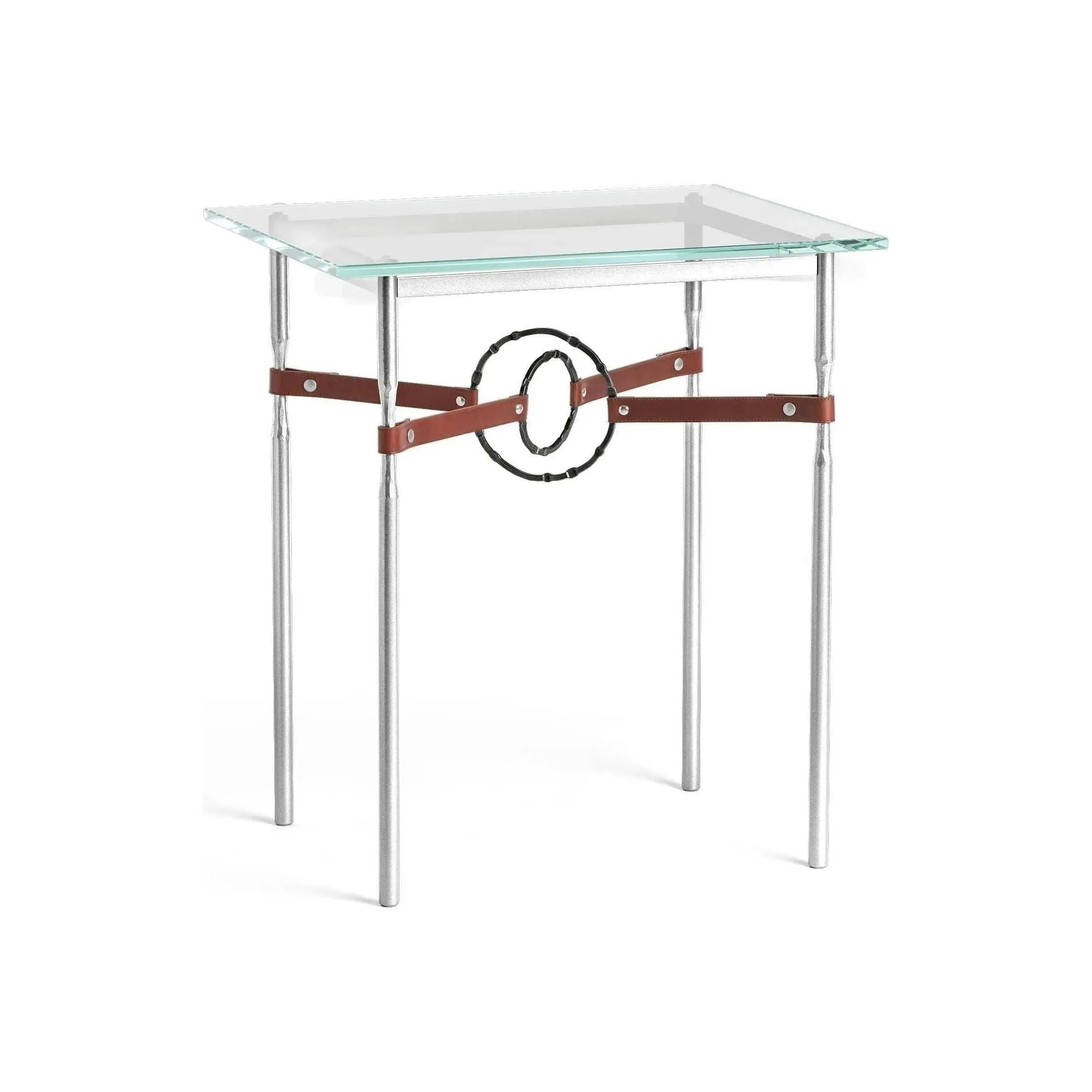 Hubbardton Forge - Equus Brown Leather Side Table - 750116-85-10-LB-VA0717 | Montreal Lighting & Hardware