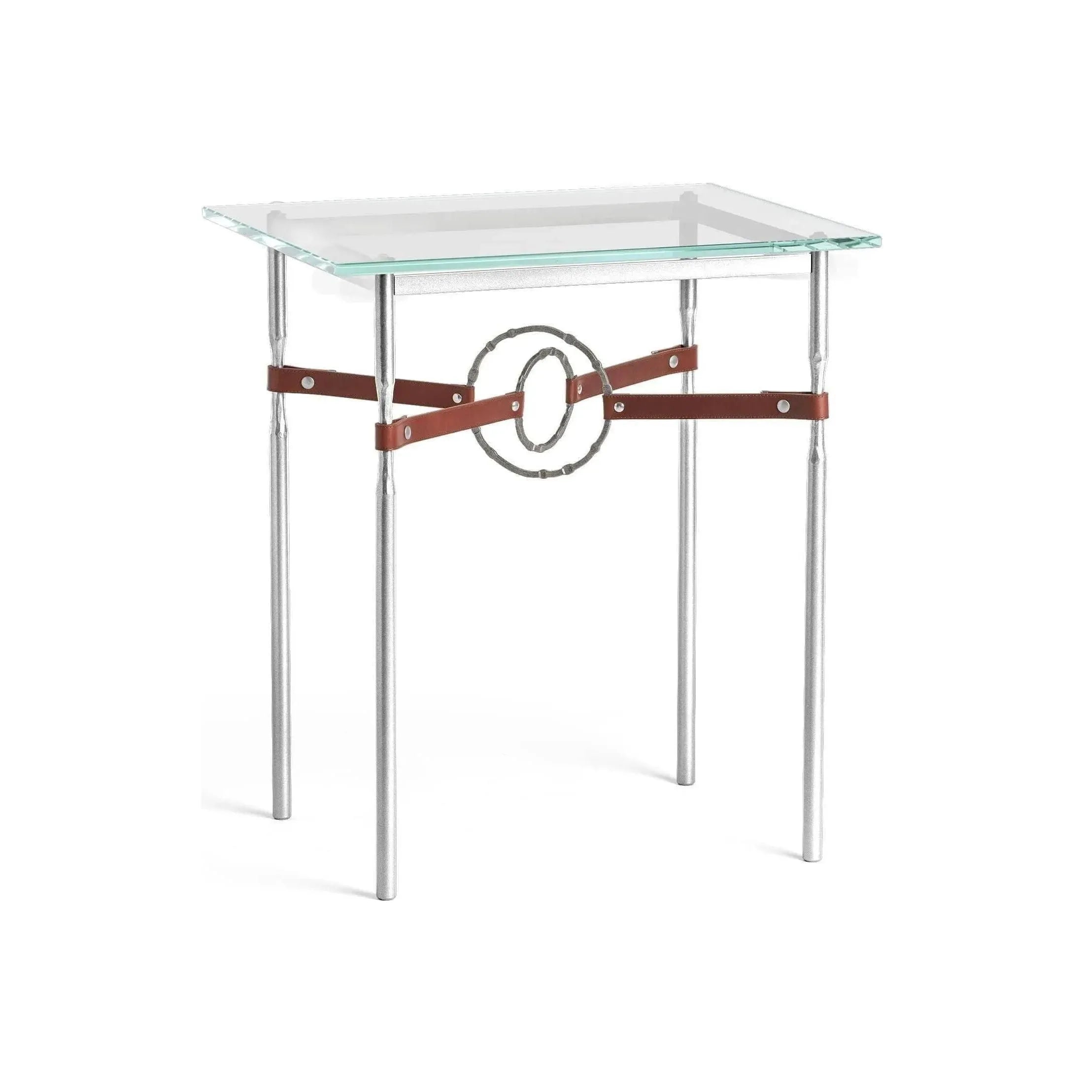 Hubbardton Forge - Equus Brown Leather Side Table - 750116-85-20-LB-VA0717 | Montreal Lighting & Hardware