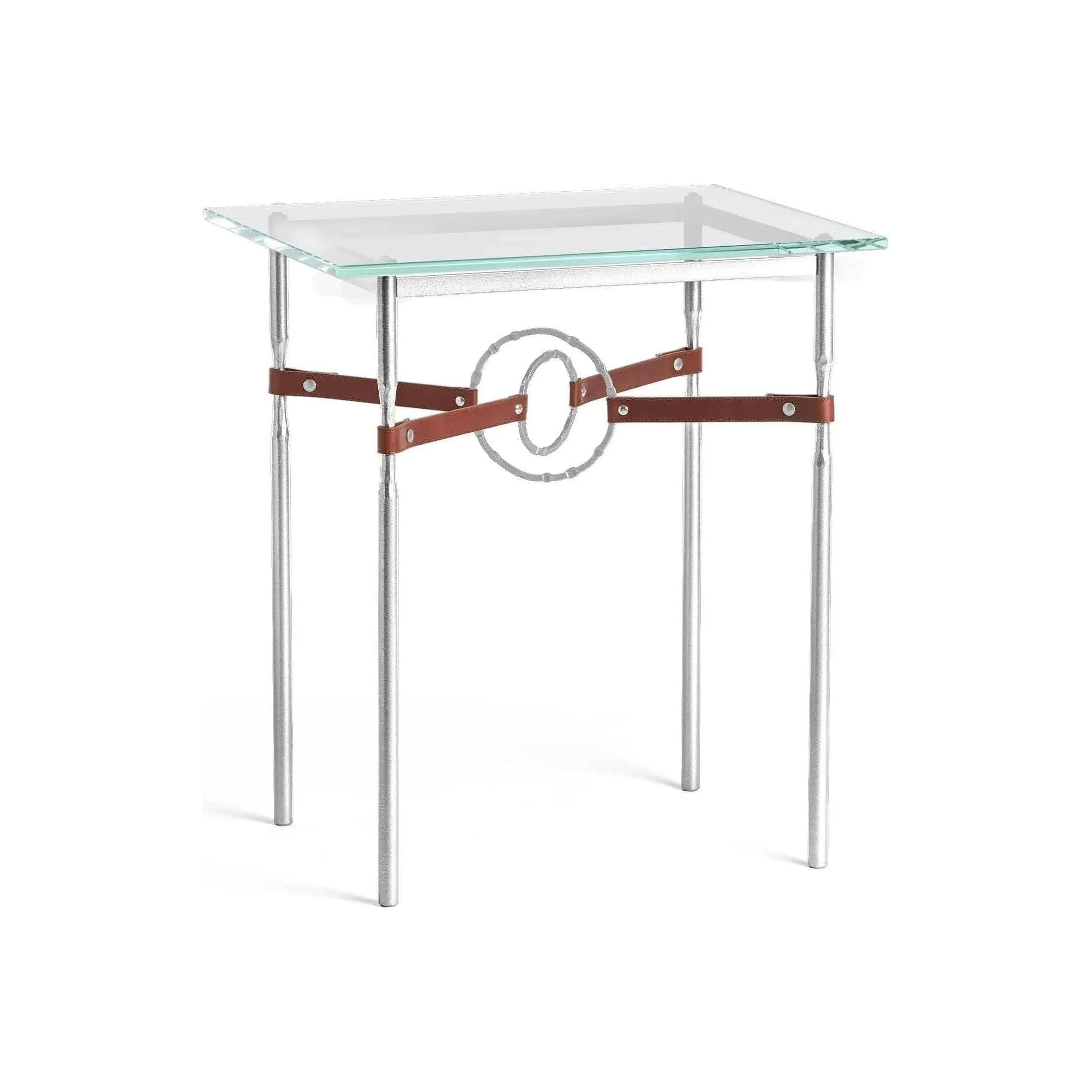 Hubbardton Forge - Equus Brown Leather Side Table - 750116-85-82-LB-VA0717 | Montreal Lighting & Hardware