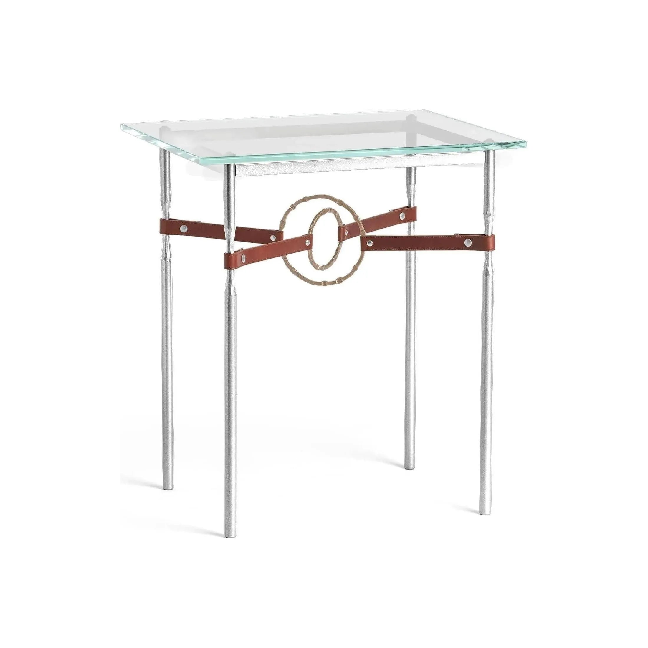 Hubbardton Forge - Equus Brown Leather Side Table - 750116-85-84-LB-VA0717 | Montreal Lighting & Hardware