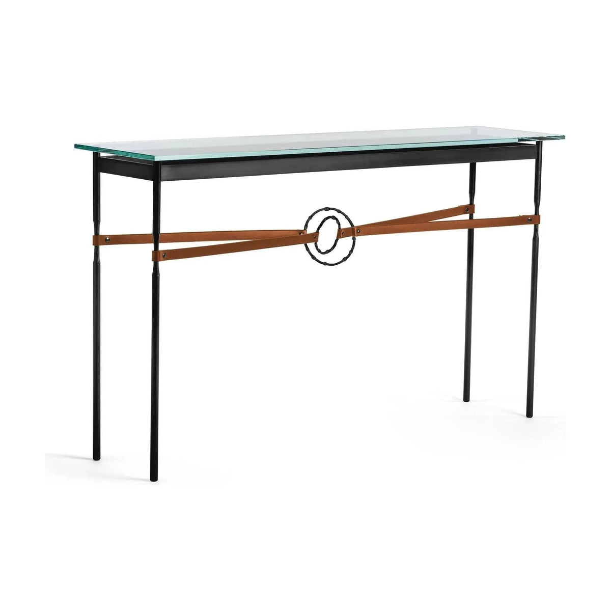 Hubbardton Forge - Equus Chestnut Leather Console Table - 750118-10-10-LC-VA0714 | Montreal Lighting & Hardware