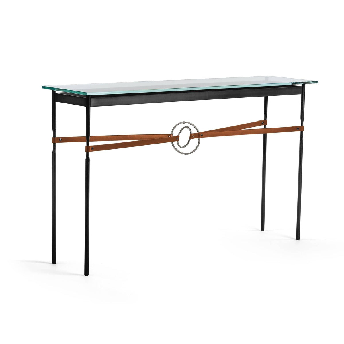 Hubbardton Forge - Equus Chestnut Leather Console Table - 750118-10-20-LC-VA0714 | Montreal Lighting & Hardware