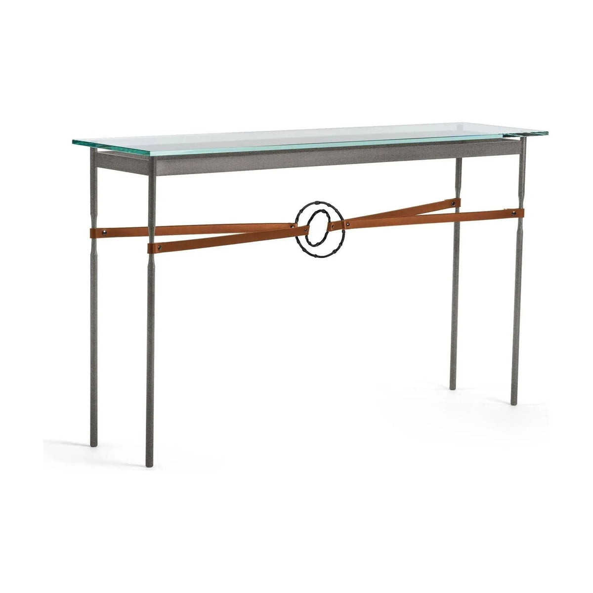 Hubbardton Forge - Equus Chestnut Leather Console Table - 750118-20-10-LC-VA0714 | Montreal Lighting & Hardware
