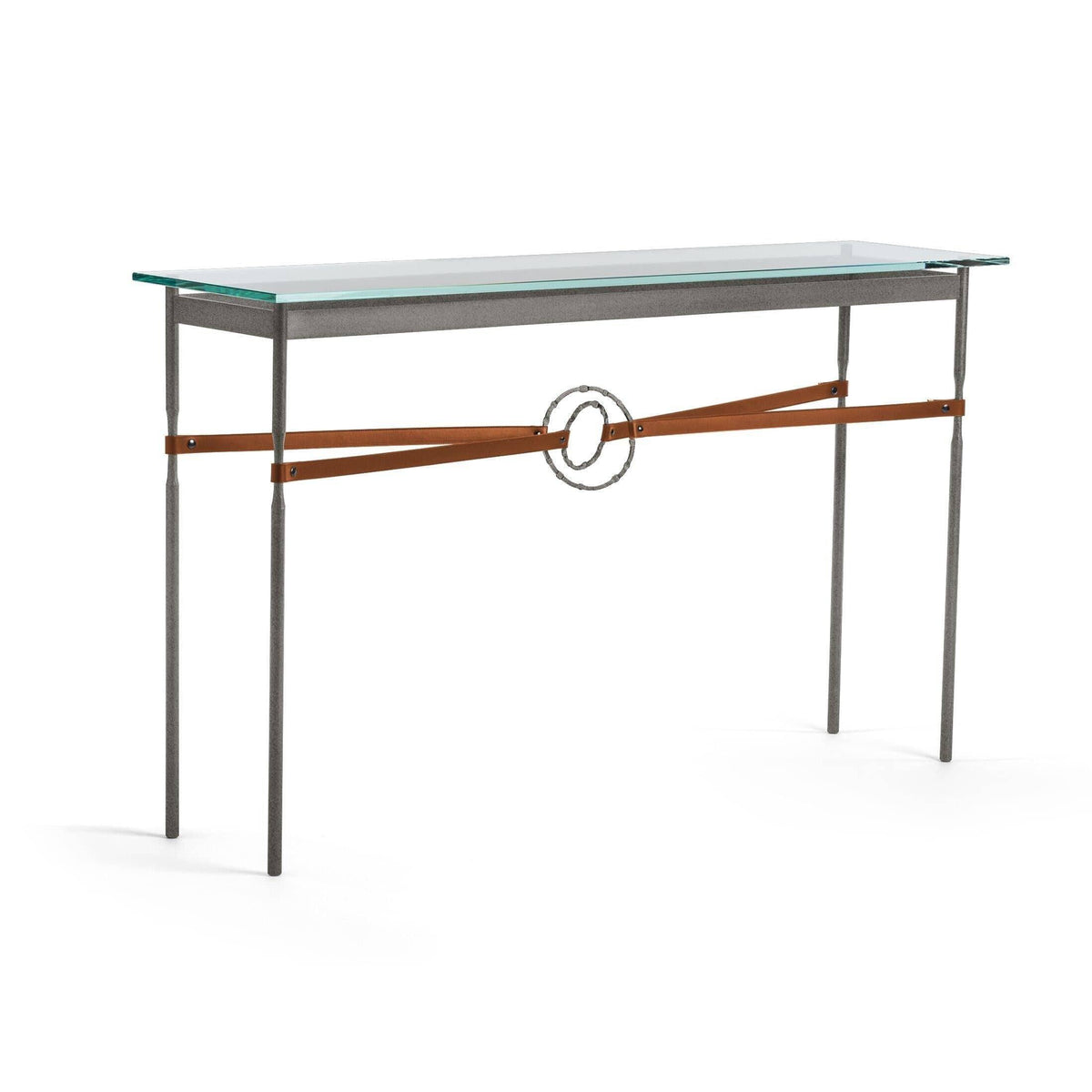 Hubbardton Forge - Equus Chestnut Leather Console Table - 750118-20-20-LC-VA0714 | Montreal Lighting & Hardware