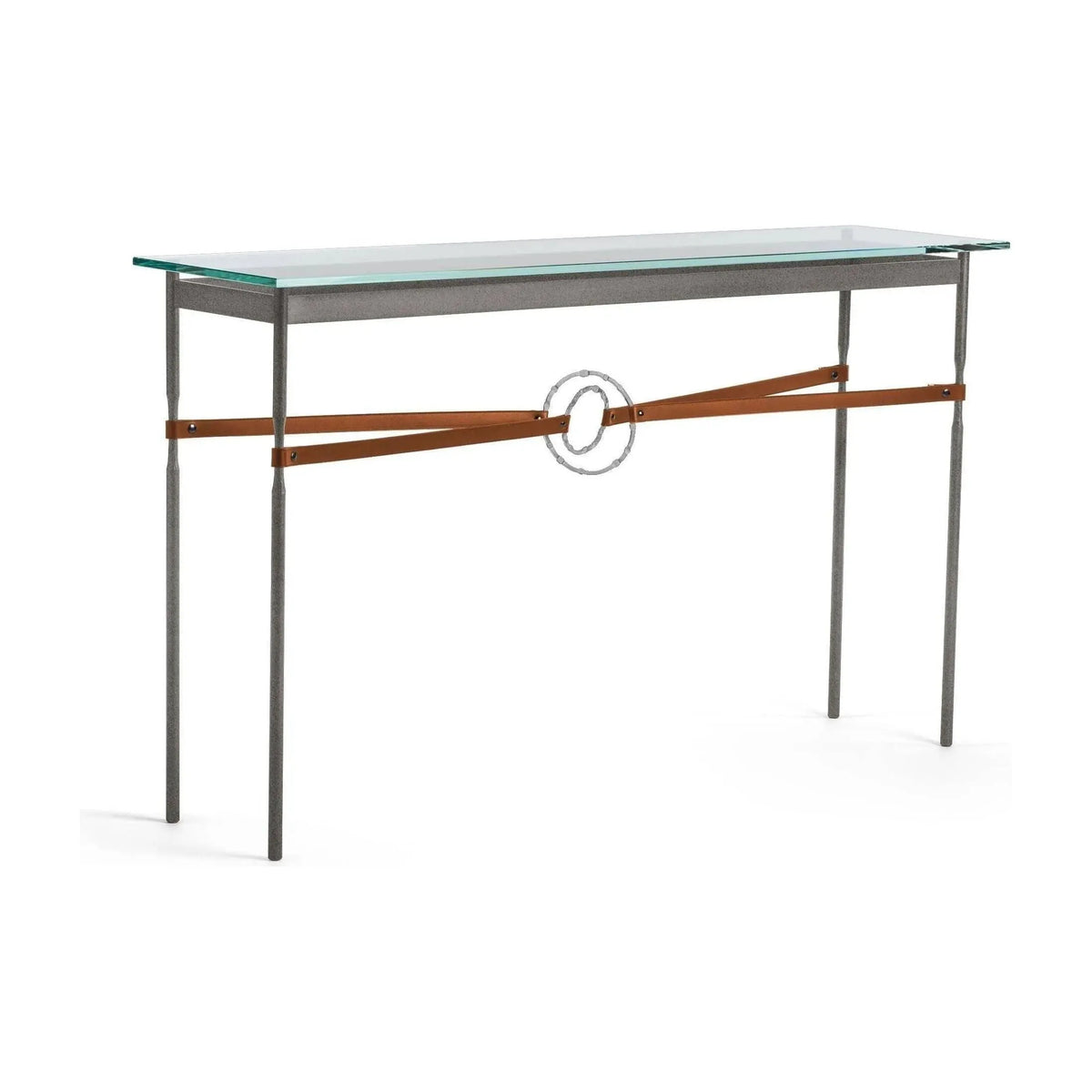Hubbardton Forge - Equus Chestnut Leather Console Table - 750118-20-82-LC-VA0714 | Montreal Lighting & Hardware
