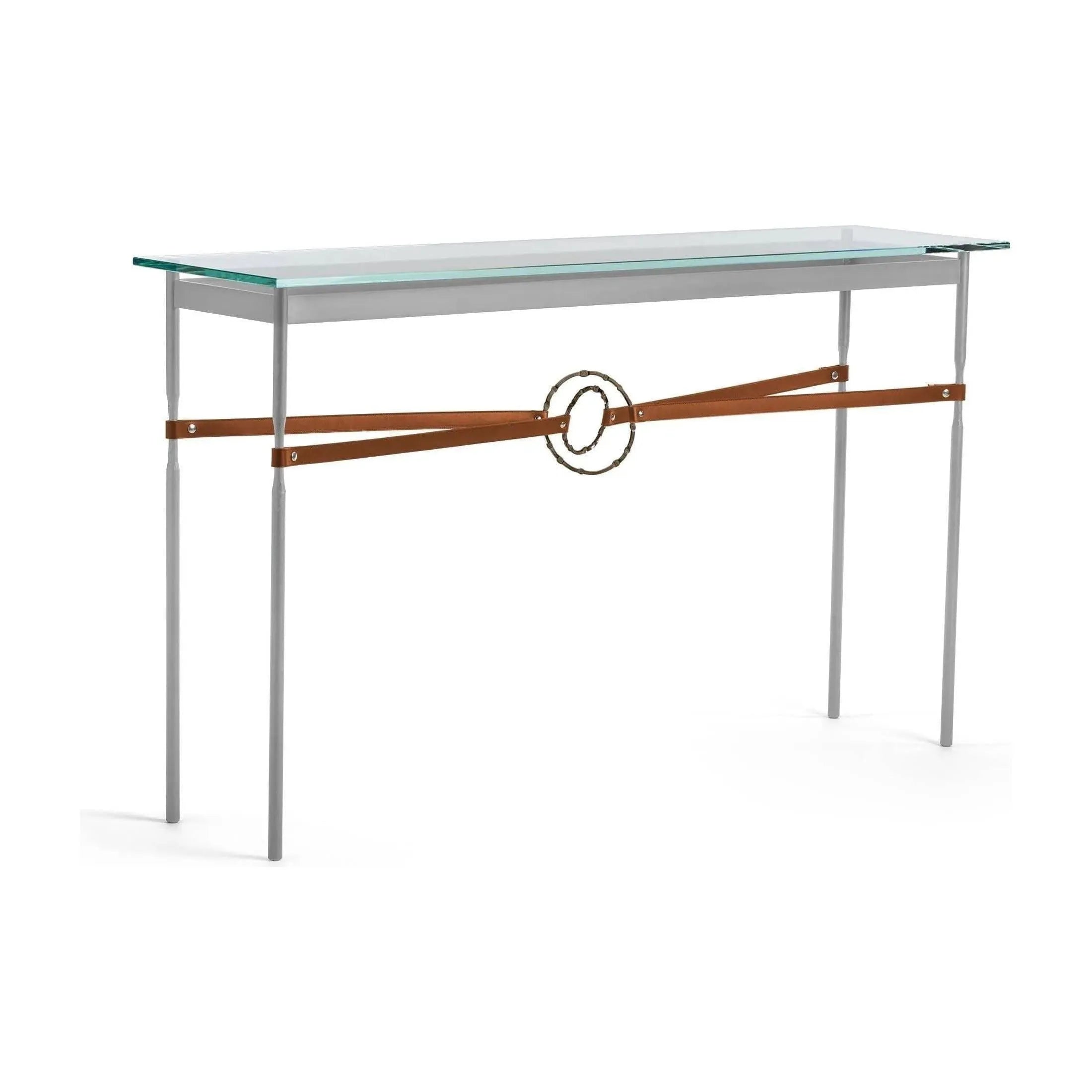 Hubbardton Forge - Equus Chestnut Leather Console Table - 750118-82-05-LC-VA0714 | Montreal Lighting & Hardware