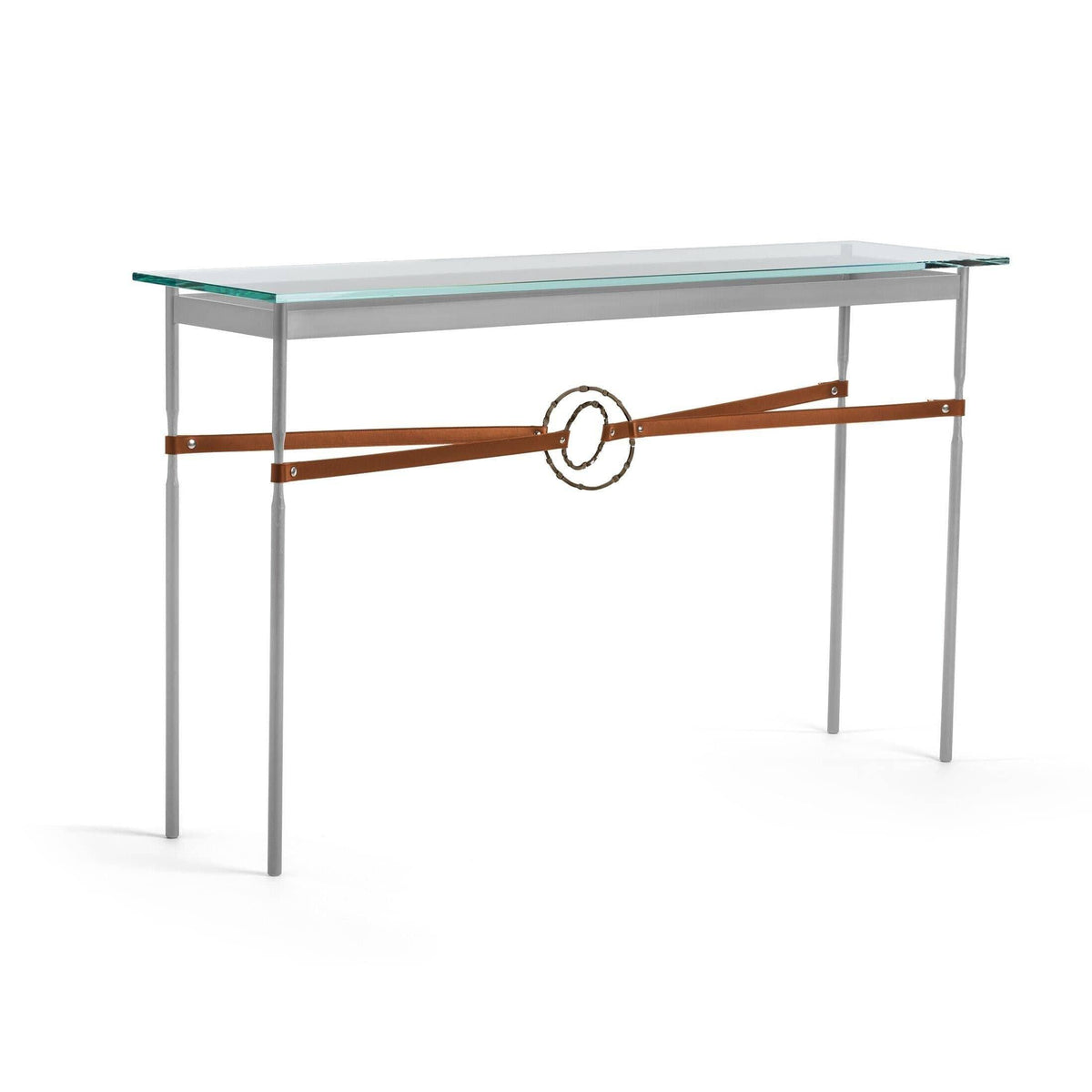 Hubbardton Forge - Equus Chestnut Leather Console Table - 750118-82-05-LC-VA0714 | Montreal Lighting & Hardware