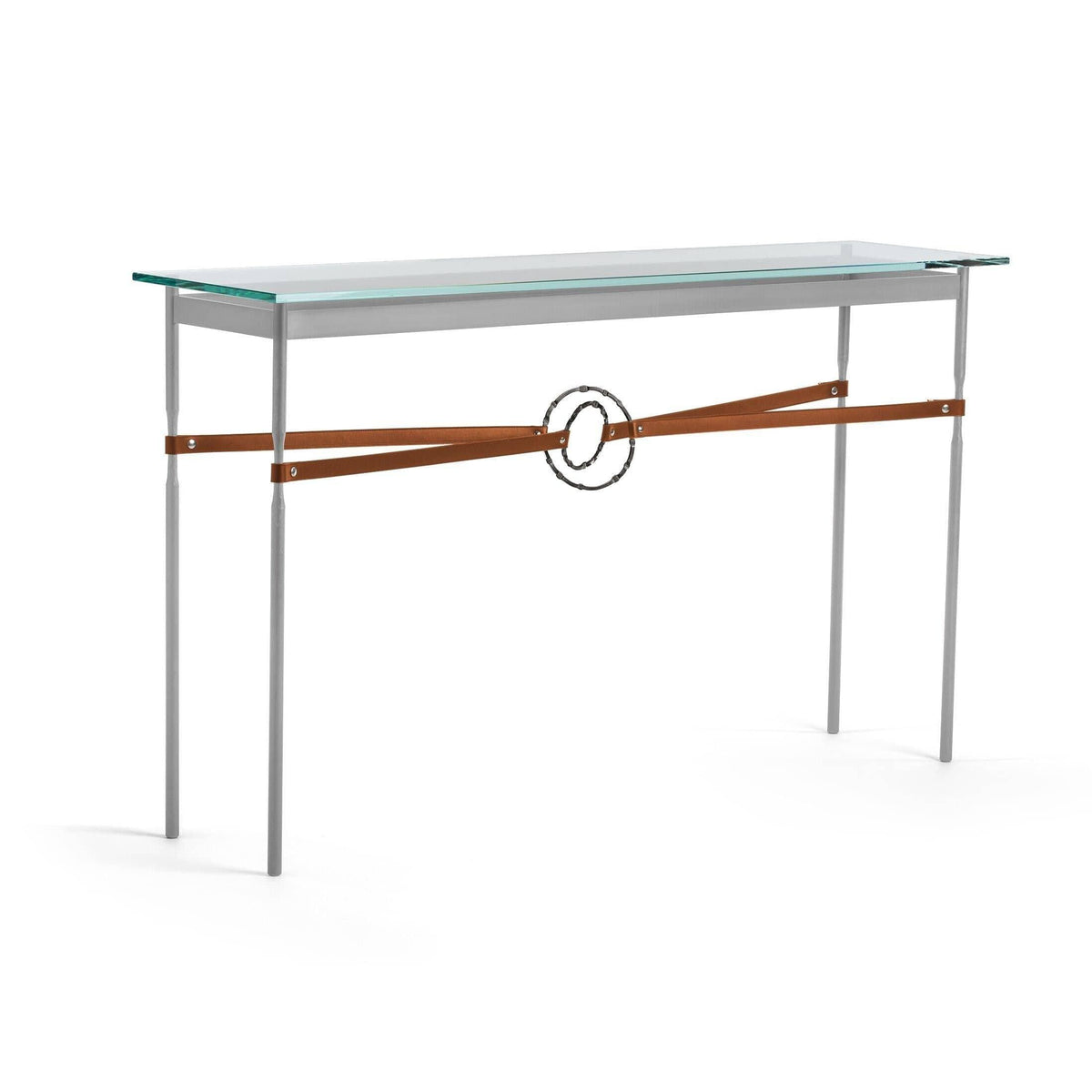 Hubbardton Forge - Equus Chestnut Leather Console Table - 750118-82-07-LC-VA0714 | Montreal Lighting & Hardware