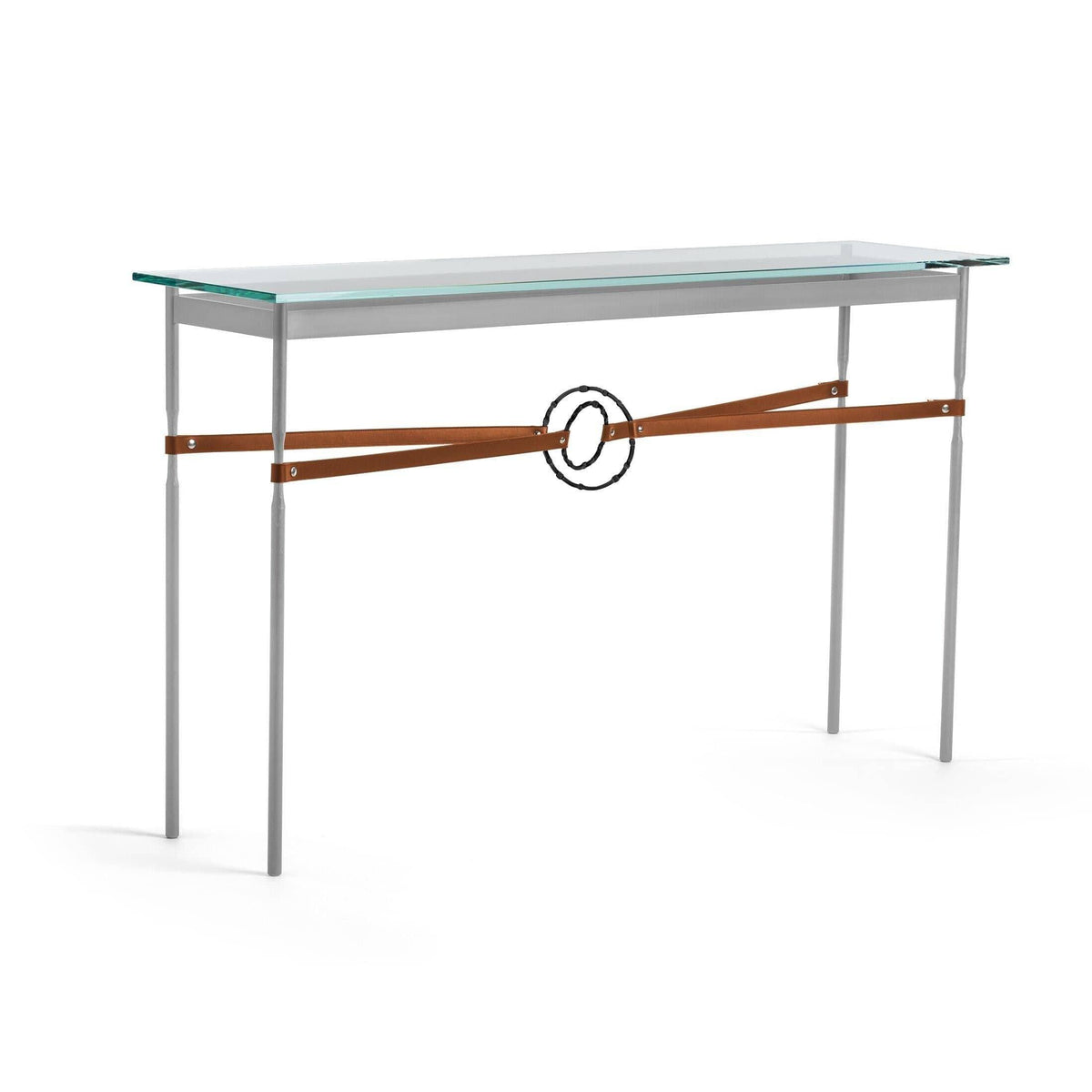 Hubbardton Forge - Equus Chestnut Leather Console Table - 750118-82-10-LC-VA0714 | Montreal Lighting & Hardware