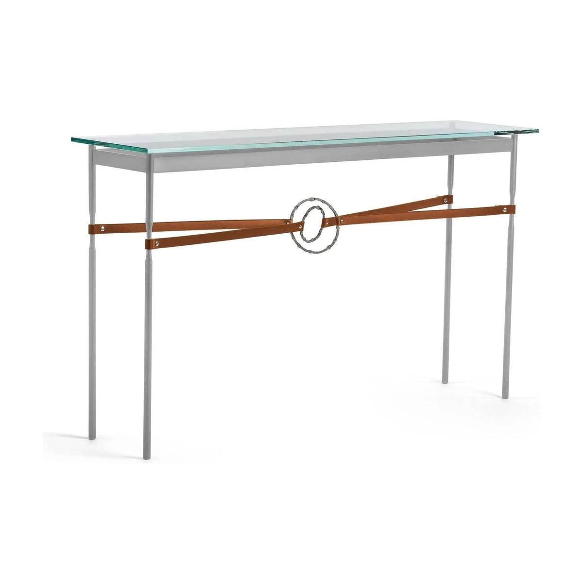 Hubbardton Forge - Equus Chestnut Leather Console Table - 750118-82-20-LC-VA0714 | Montreal Lighting & Hardware
