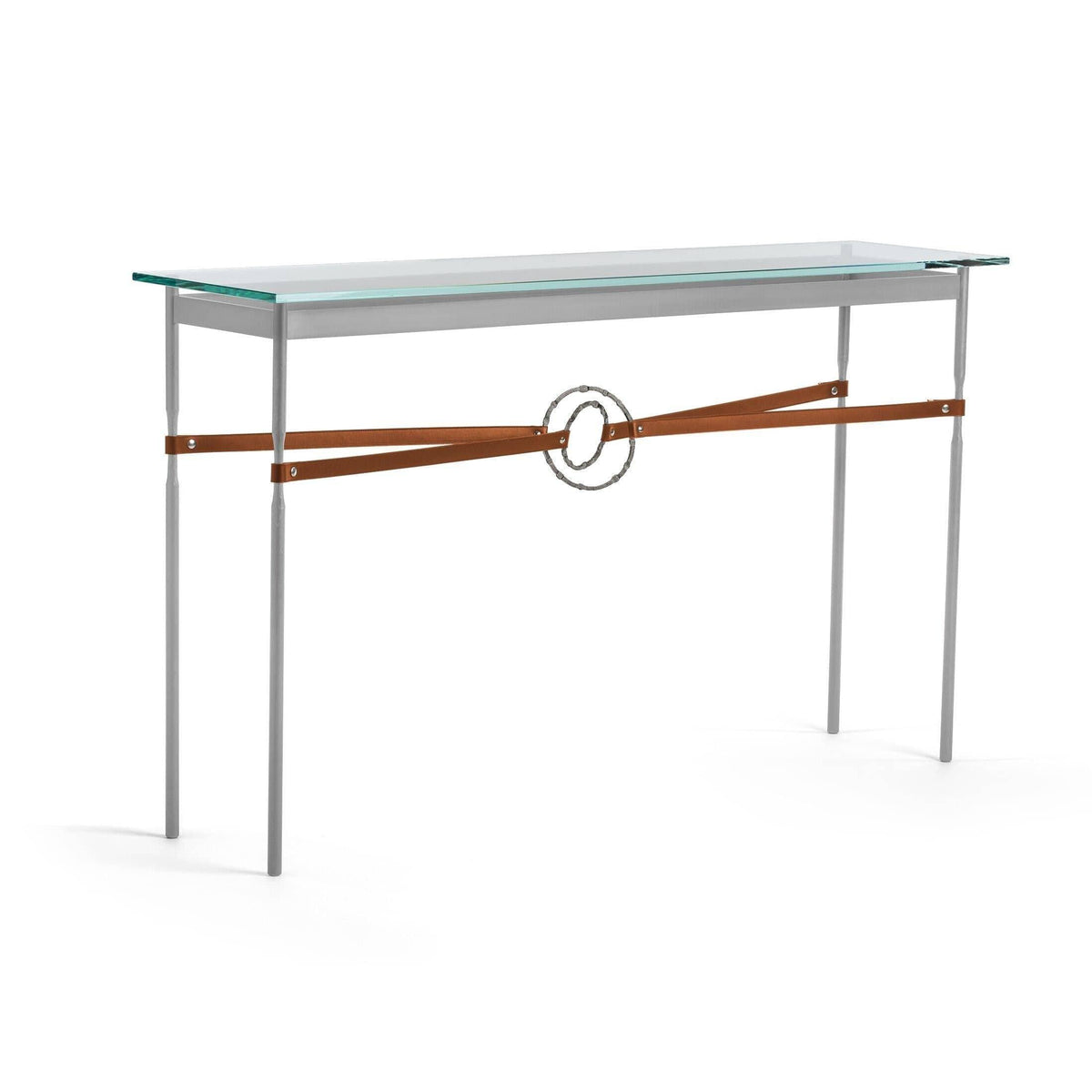 Hubbardton Forge - Equus Chestnut Leather Console Table - 750118-82-20-LC-VA0714 | Montreal Lighting & Hardware