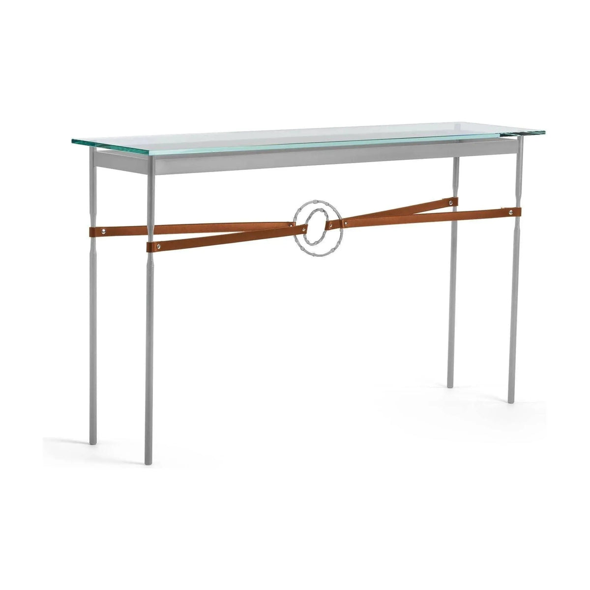 Hubbardton Forge - Equus Chestnut Leather Console Table - 750118-82-82-LC-VA0714 | Montreal Lighting & Hardware