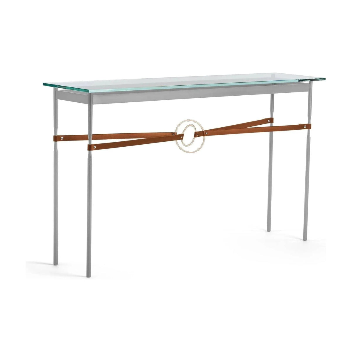 Hubbardton Forge - Equus Chestnut Leather Console Table - 750118-82-84-LC-VA0714 | Montreal Lighting & Hardware