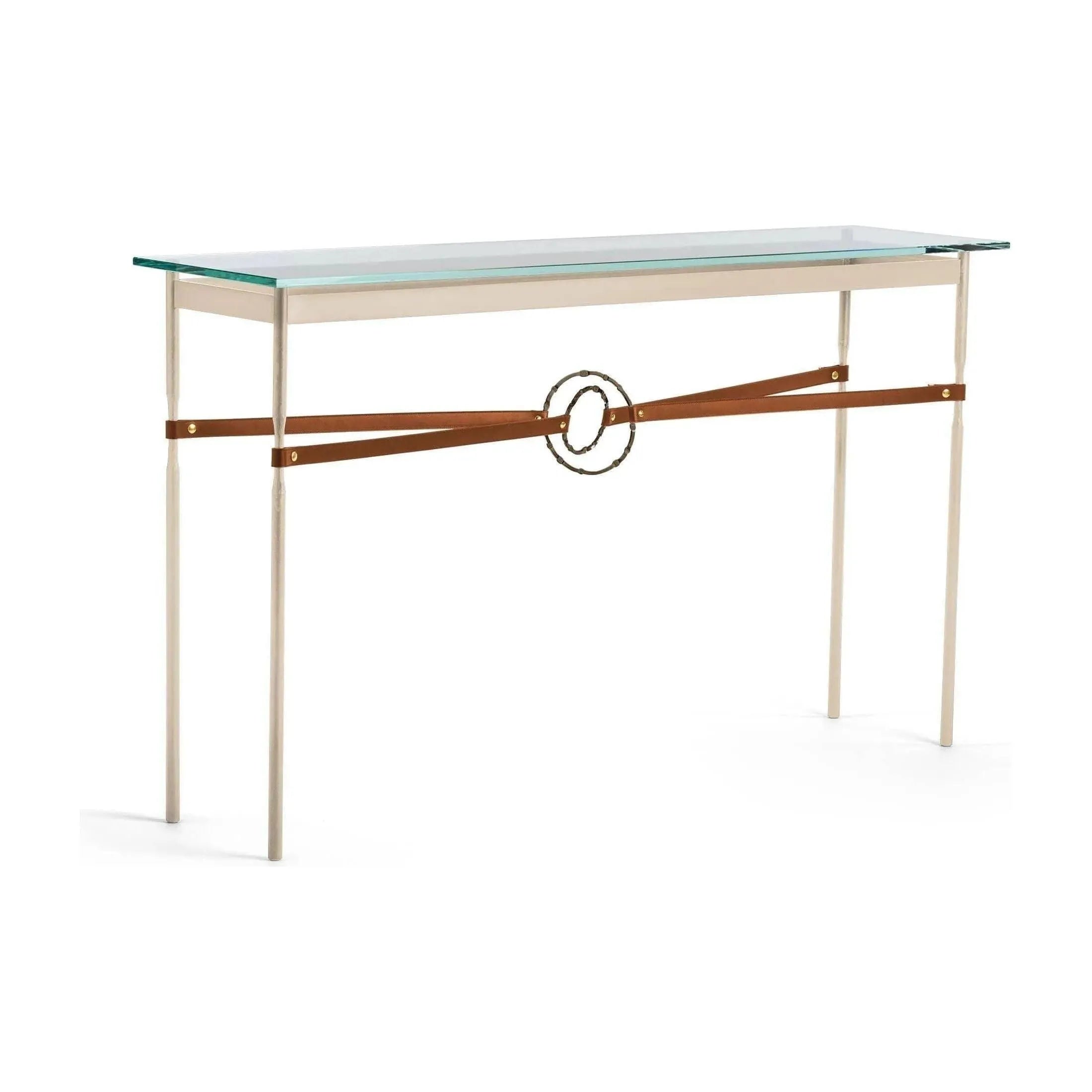 Hubbardton Forge - Equus Chestnut Leather Console Table - 750118-84-05-LC-VA0714 | Montreal Lighting & Hardware