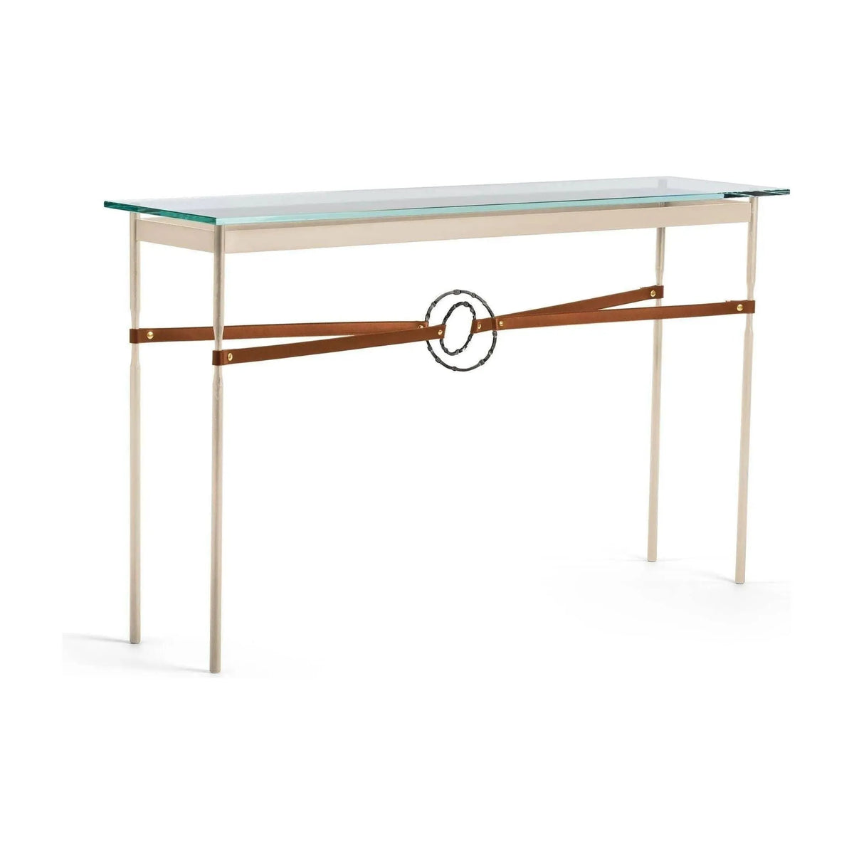 Hubbardton Forge - Equus Chestnut Leather Console Table - 750118-84-07-LC-VA0714 | Montreal Lighting & Hardware