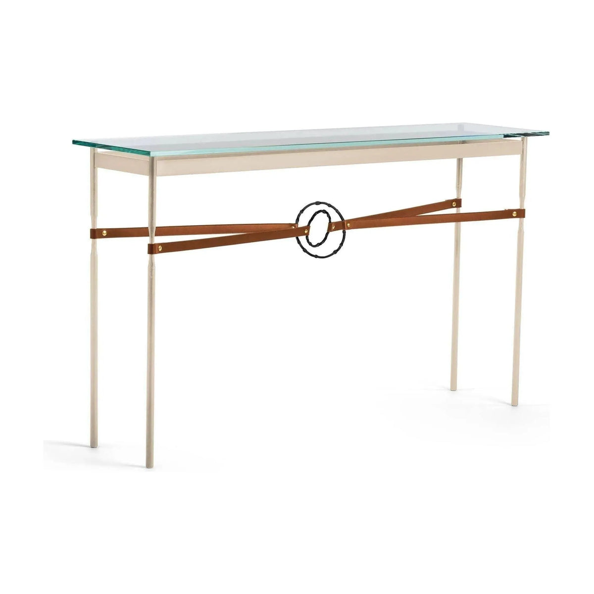Hubbardton Forge - Equus Chestnut Leather Console Table - 750118-84-10-LC-VA0714 | Montreal Lighting & Hardware