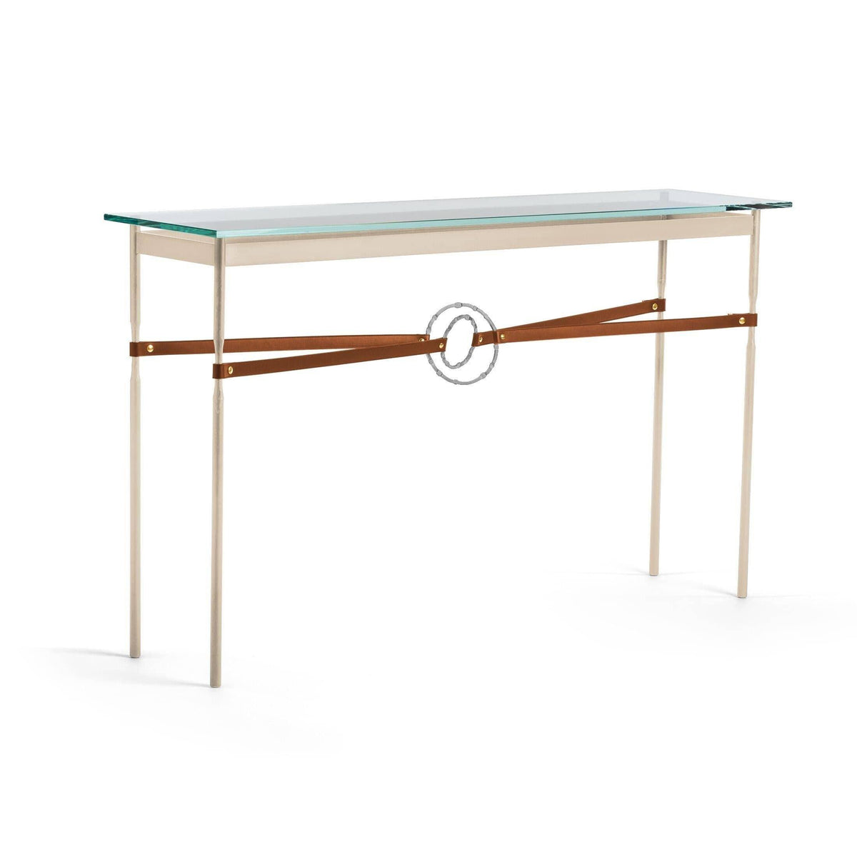 Hubbardton Forge - Equus Chestnut Leather Console Table - 750118-84-82-LC-VA0714 | Montreal Lighting & Hardware