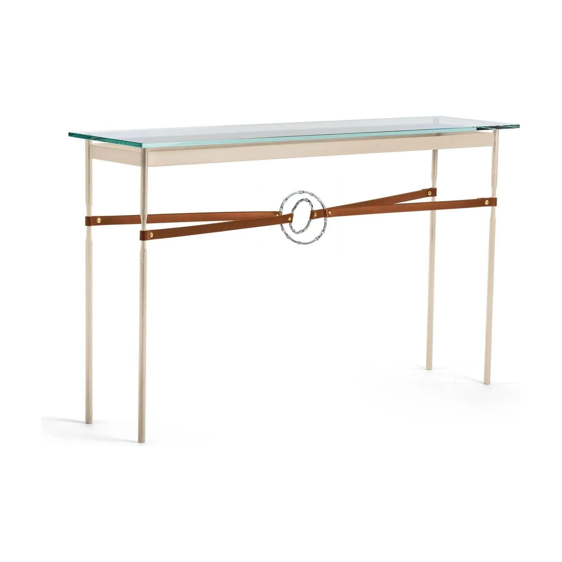 Hubbardton Forge - Equus Chestnut Leather Console Table - 750118-84-85-LC-VA0714 | Montreal Lighting & Hardware