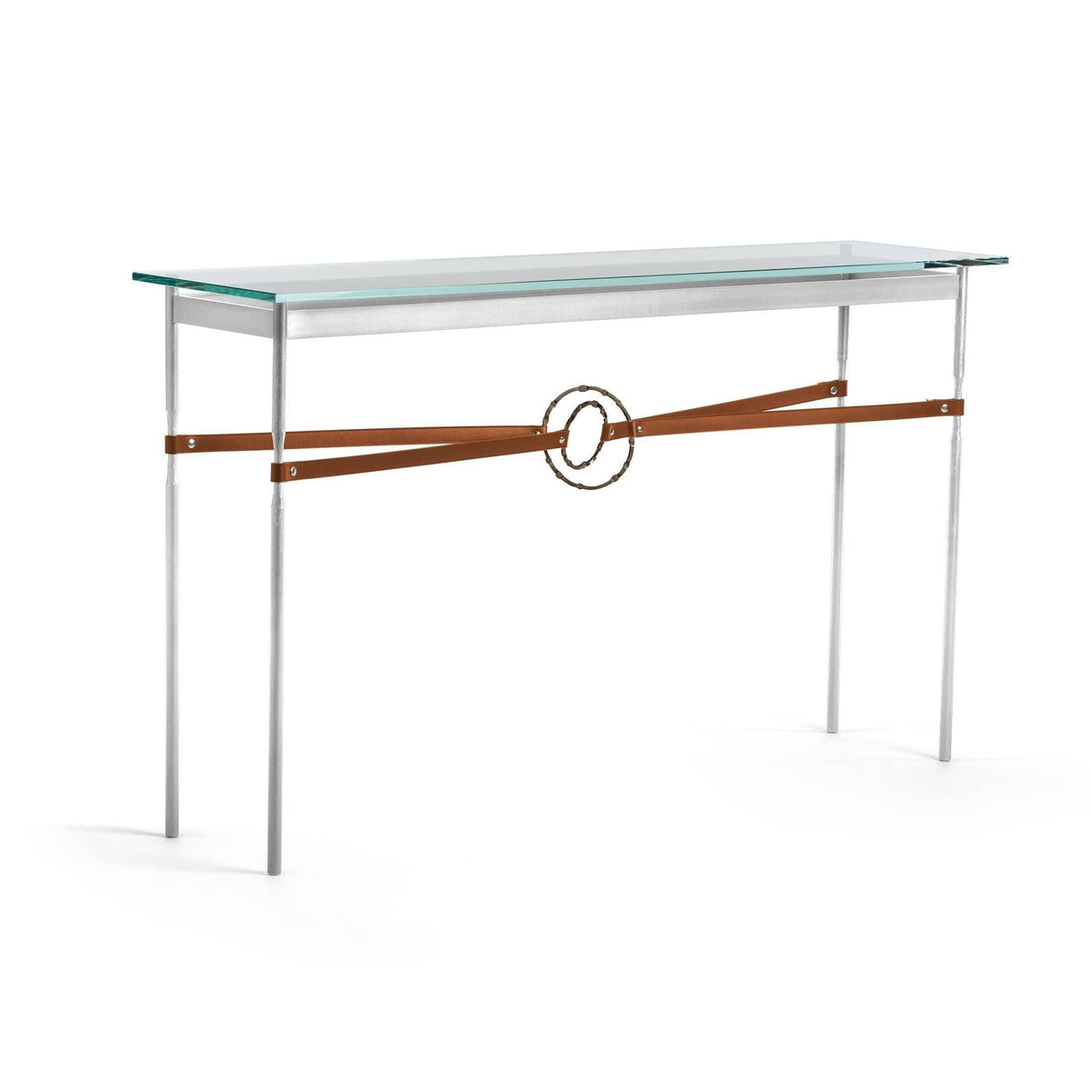 Hubbardton Forge - Equus Chestnut Leather Console Table - 750118-85-05-LC-VA0714 | Montreal Lighting & Hardware