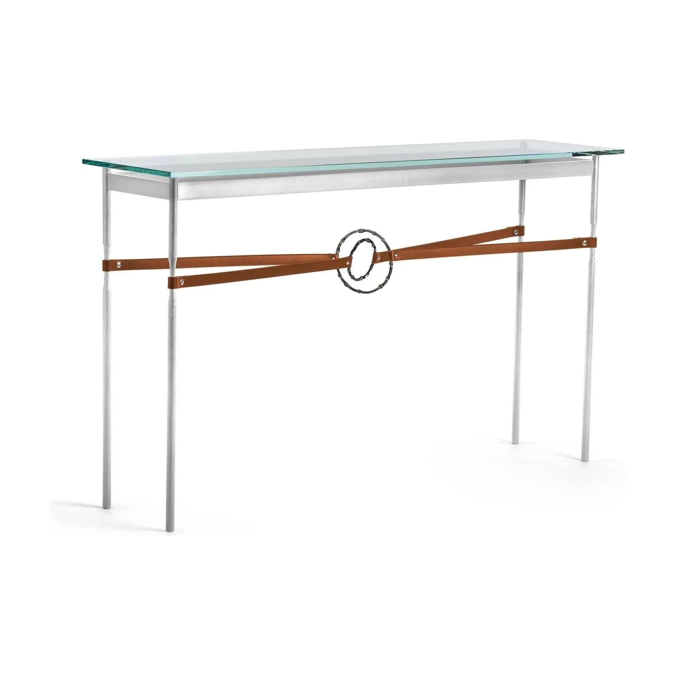 Hubbardton Forge - Equus Chestnut Leather Console Table - 750118-85-07-LC-VA0714 | Montreal Lighting & Hardware