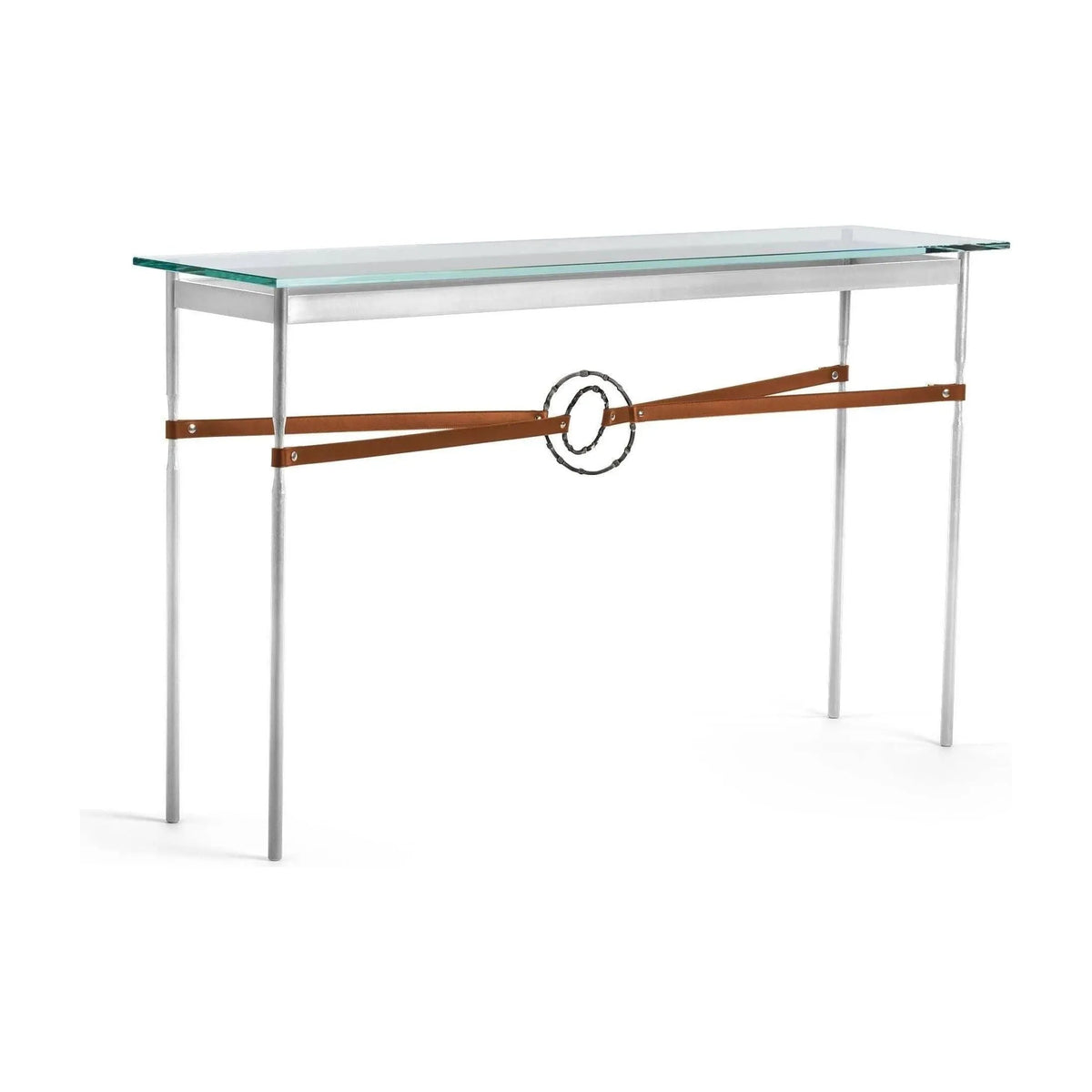 Hubbardton Forge - Equus Chestnut Leather Console Table - 750118-85-07-LC-VA0714 | Montreal Lighting & Hardware