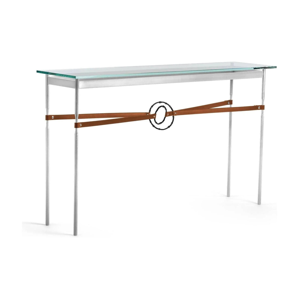 Hubbardton Forge - Equus Chestnut Leather Console Table - 750118-85-10-LC-VA0714 | Montreal Lighting & Hardware