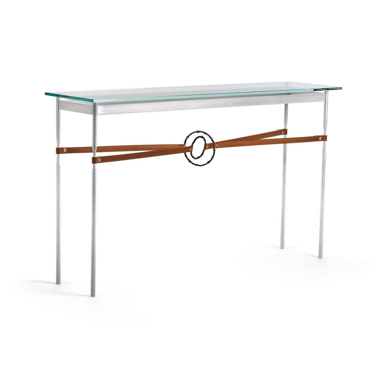 Hubbardton Forge - Equus Chestnut Leather Console Table - 750118-85-10-LC-VA0714 | Montreal Lighting & Hardware