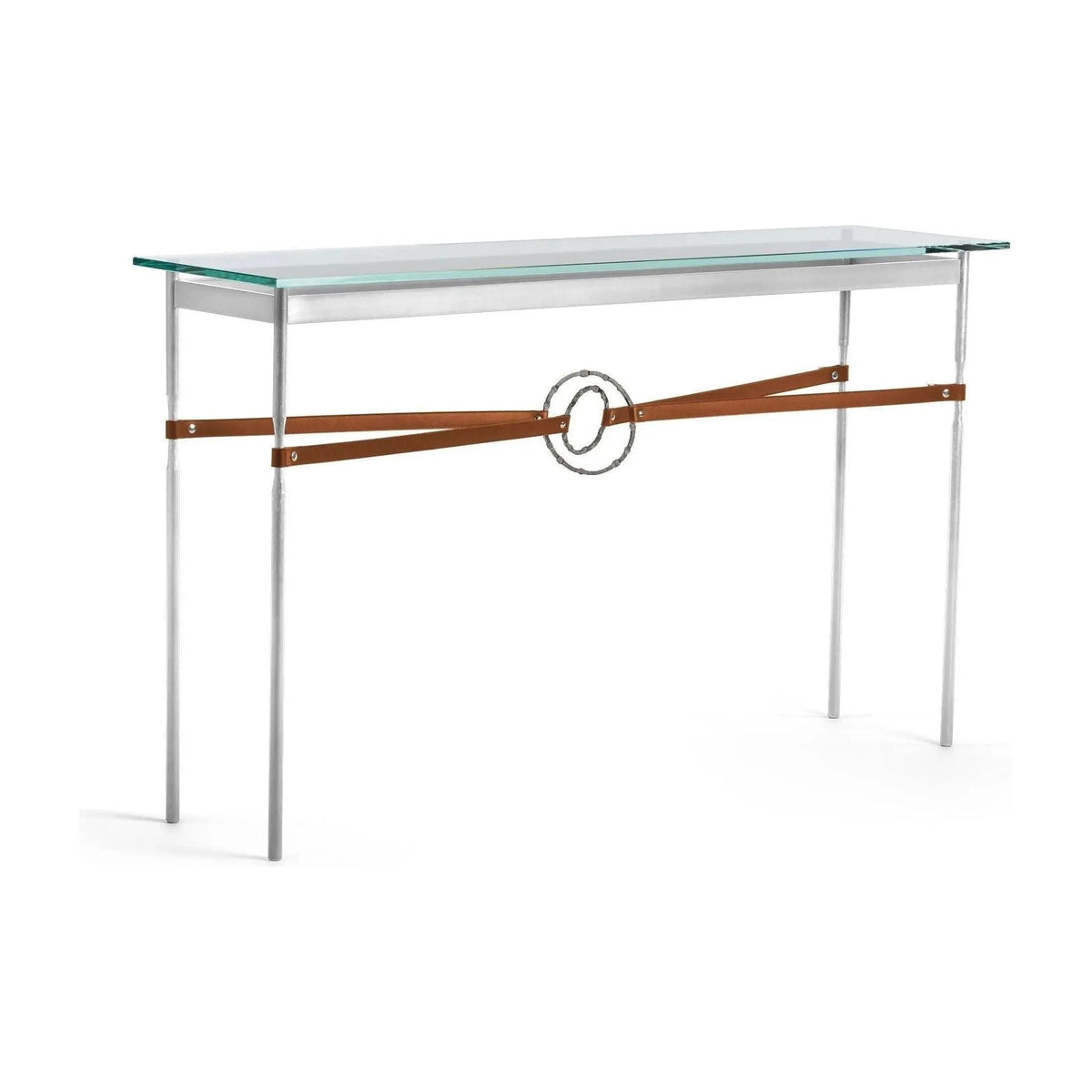 Hubbardton Forge - Equus Chestnut Leather Console Table - 750118-85-20-LC-VA0714 | Montreal Lighting & Hardware