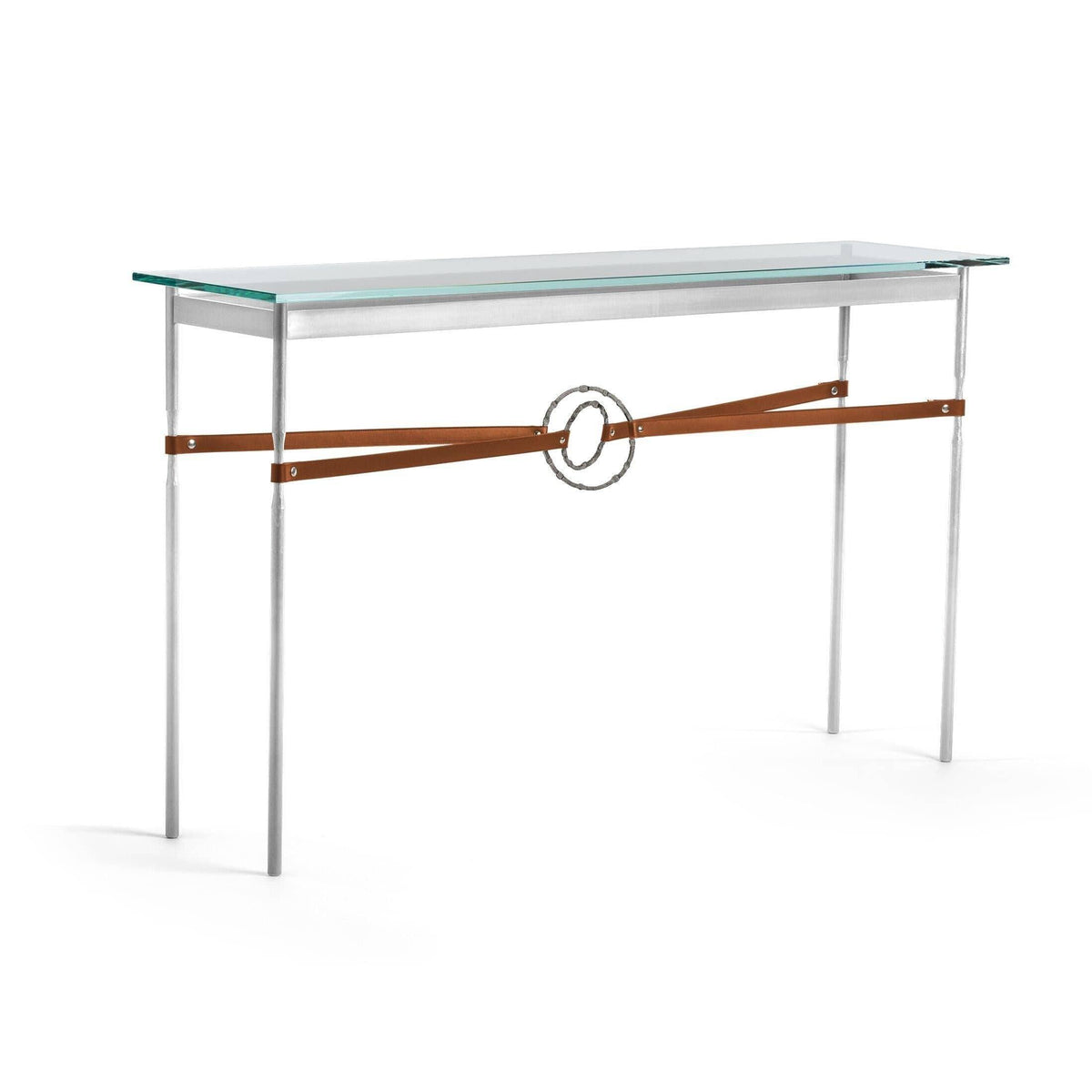 Hubbardton Forge - Equus Chestnut Leather Console Table - 750118-85-20-LC-VA0714 | Montreal Lighting & Hardware