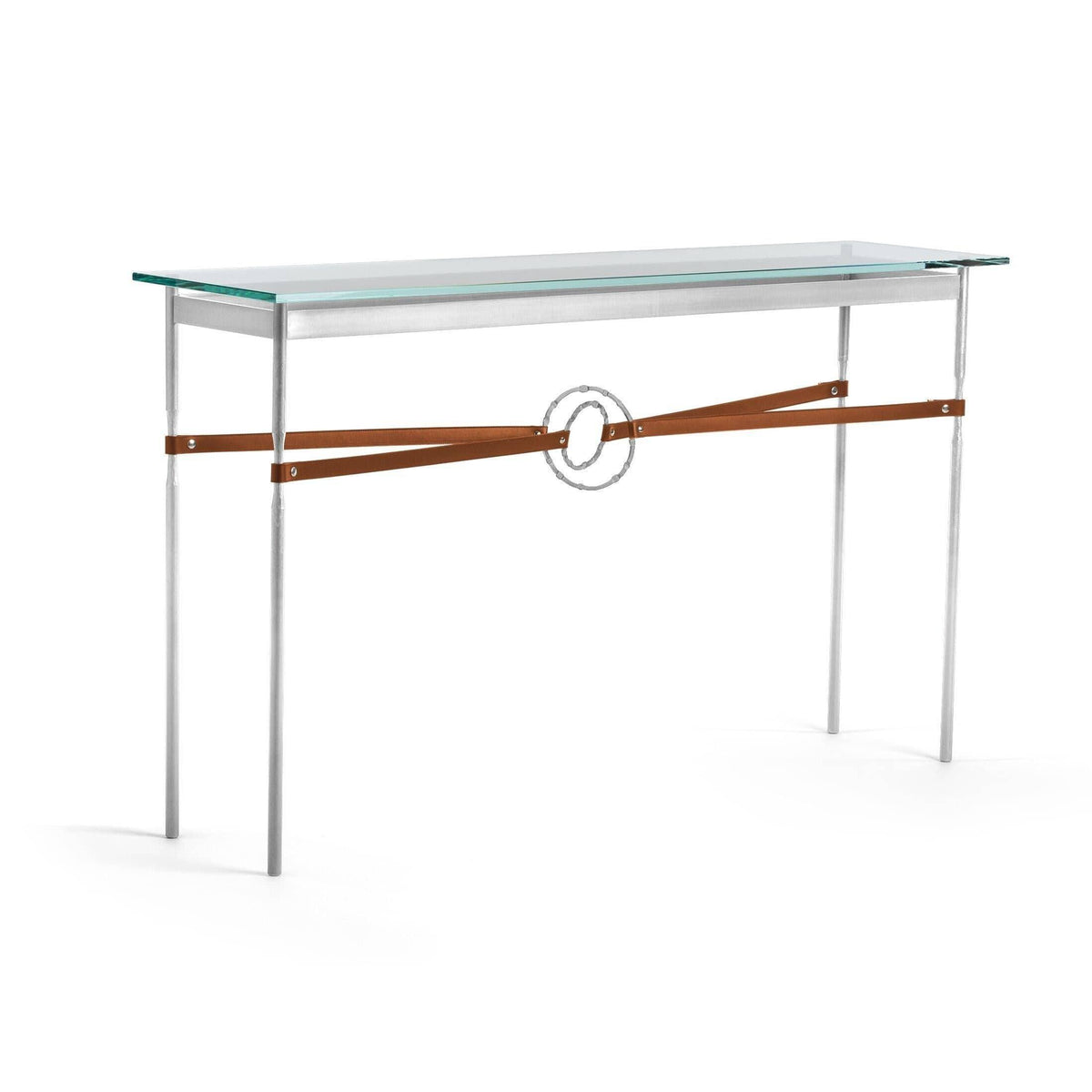 Hubbardton Forge - Equus Chestnut Leather Console Table - 750118-85-82-LC-VA0714 | Montreal Lighting & Hardware